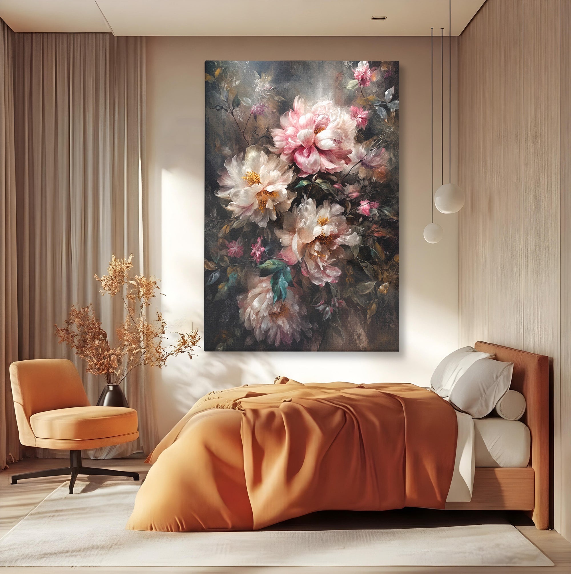Tablou Canvas Premium LuxCanva® A1870, Poezia Florilor, Flori, Arta, Natura, Eleganta, Dormitor, Living, Culori Vibrante
