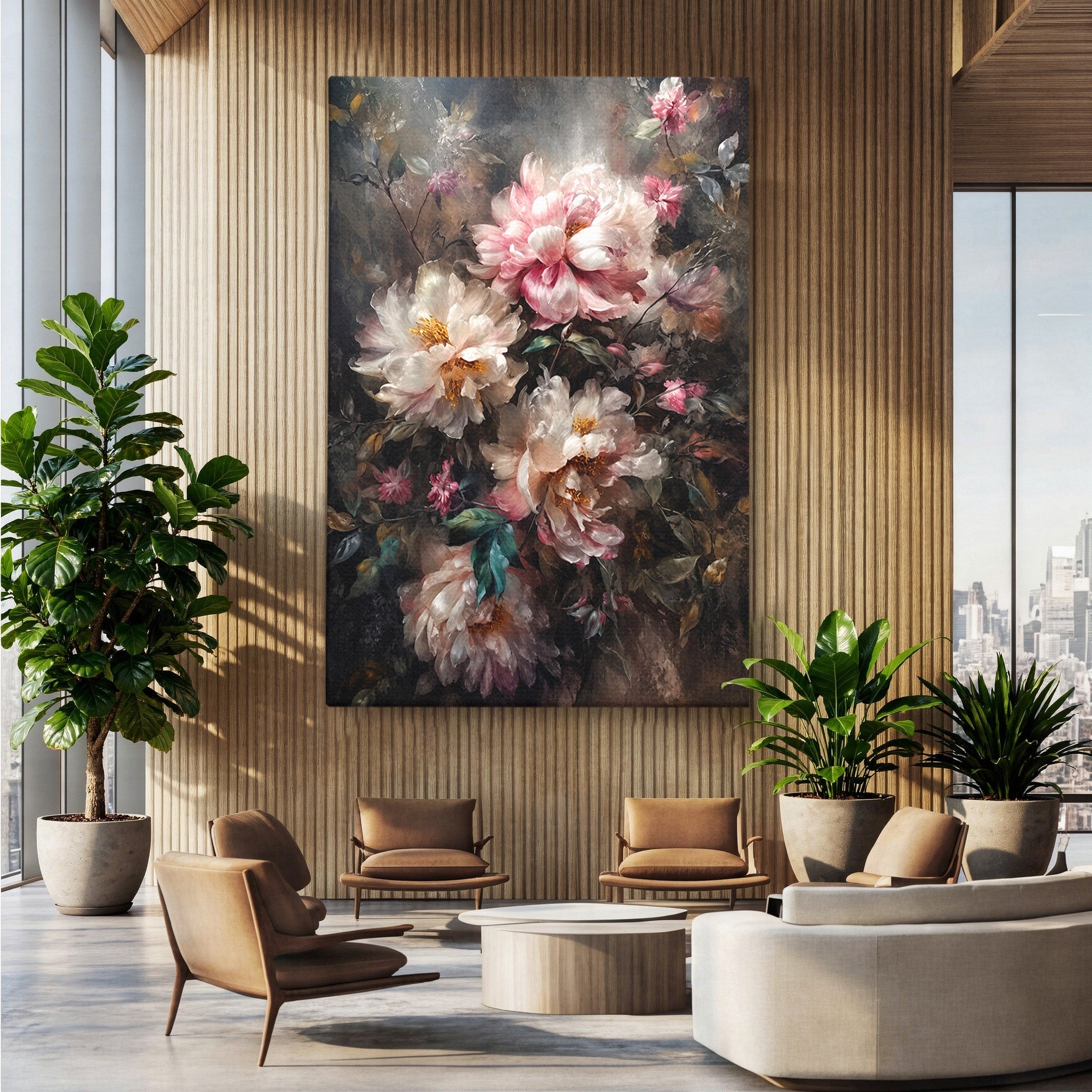 Tablou Canvas Premium LuxCanva® A1870, Poezia Florilor, Flori, Arta, Natura, Eleganta, Dormitor, Living, Culori Vibrante