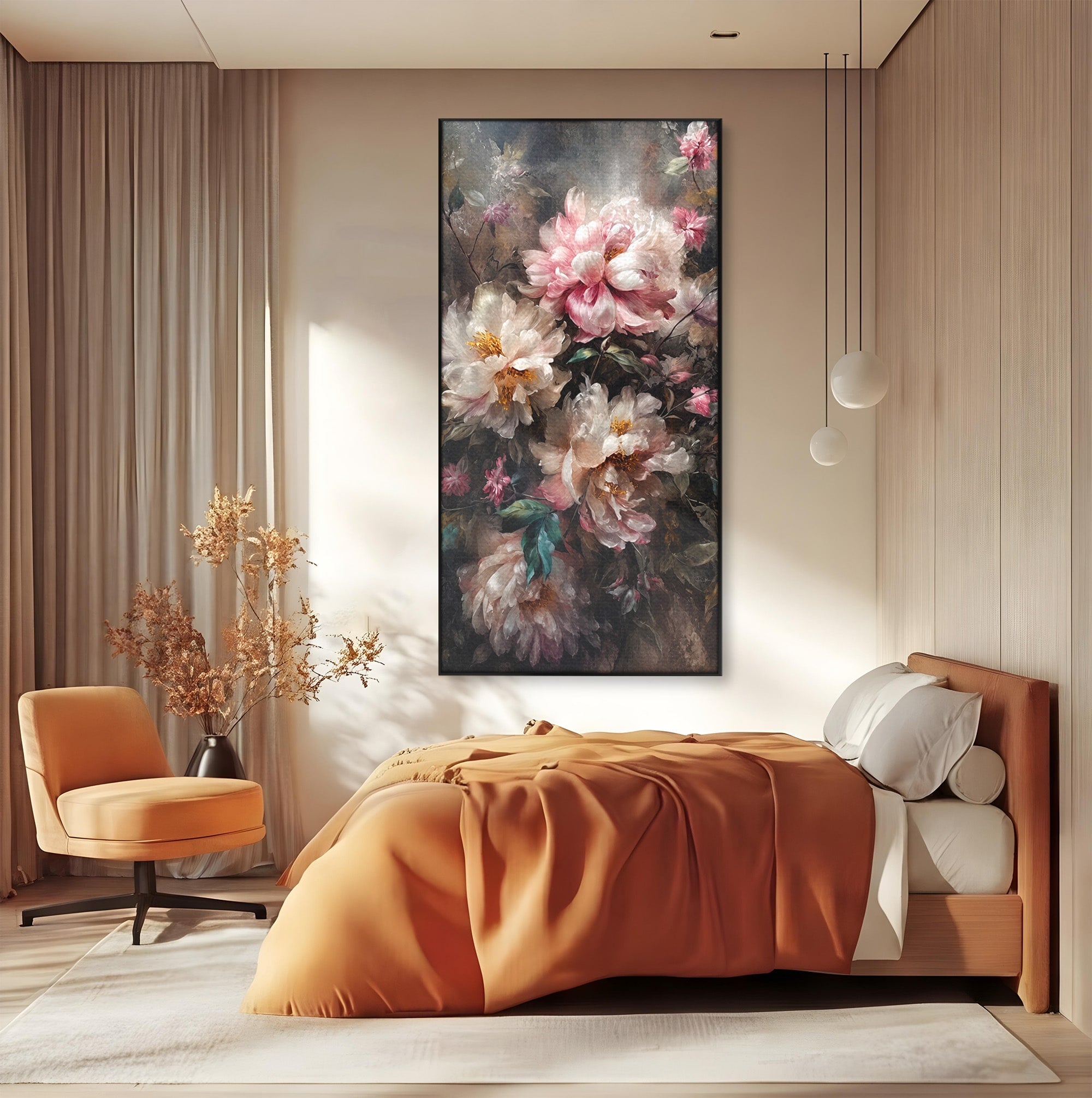 Tablou Canvas Premium LuxCanva® A1870, Poezia Florilor, Flori, Arta, Natura, Eleganta, Dormitor, Living, Culori Vibrante