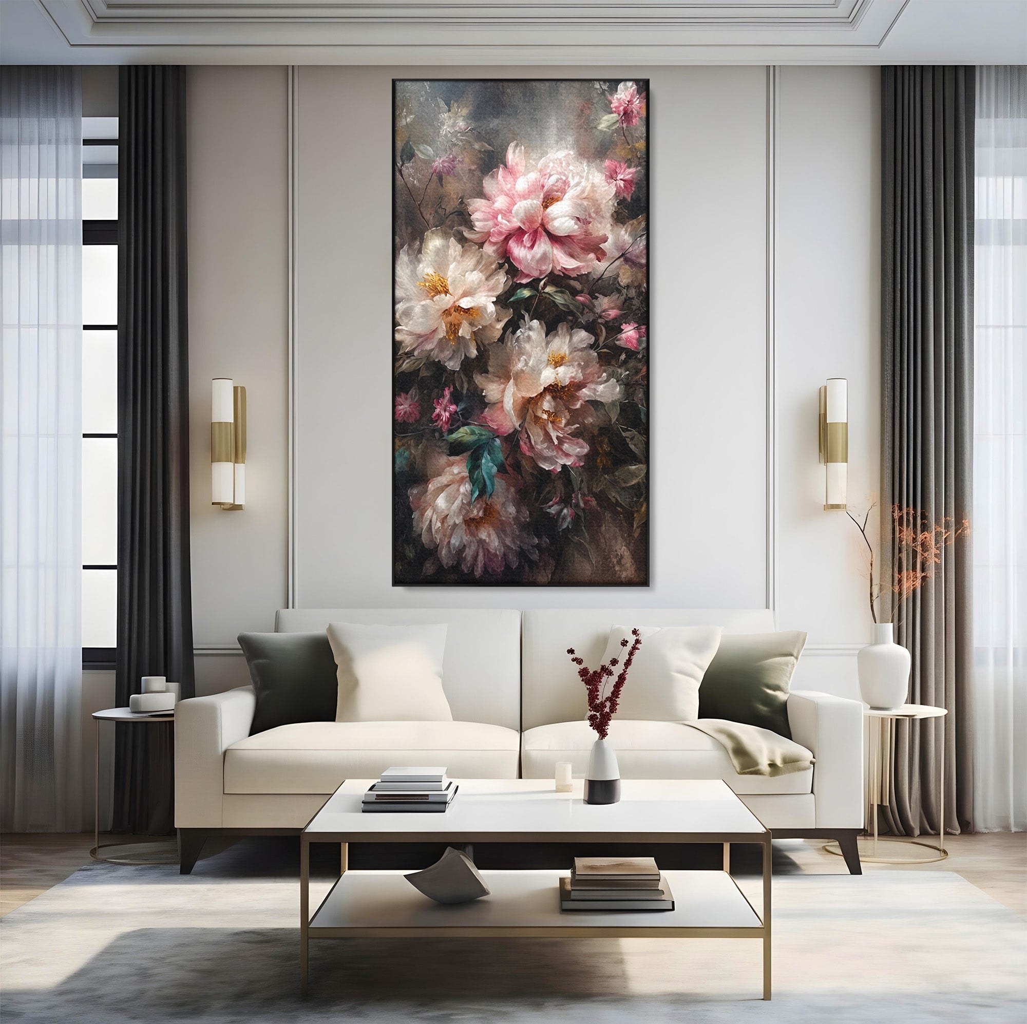Tablou Canvas Premium LuxCanva® A1870, Poezia Florilor, Flori, Arta, Natura, Eleganta, Dormitor, Living, Culori Vibrante
