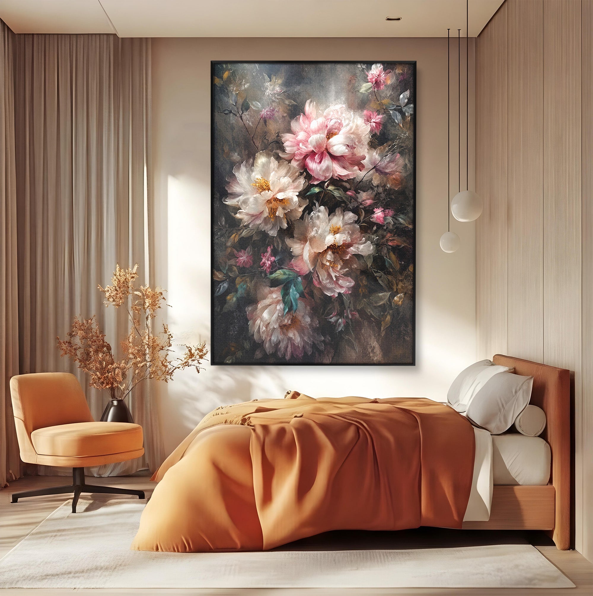 Tablou Canvas Premium LuxCanva® A1870, Poezia Florilor, Flori, Arta, Natura, Eleganta, Dormitor, Living, Culori Vibrante
