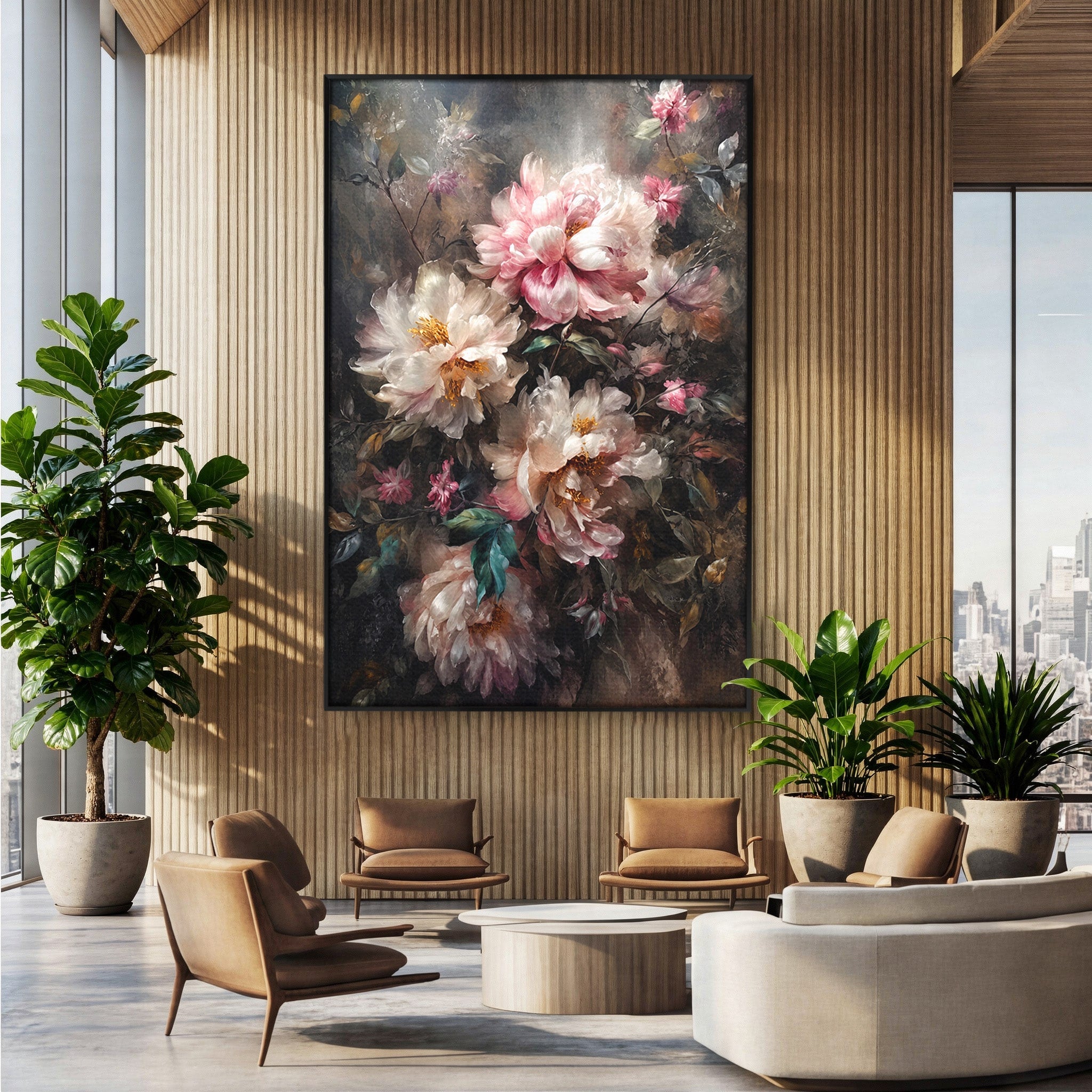 Tablou Canvas Premium LuxCanva® A1870, Poezia Florilor, Flori, Arta, Natura, Eleganta, Dormitor, Living, Culori Vibrante