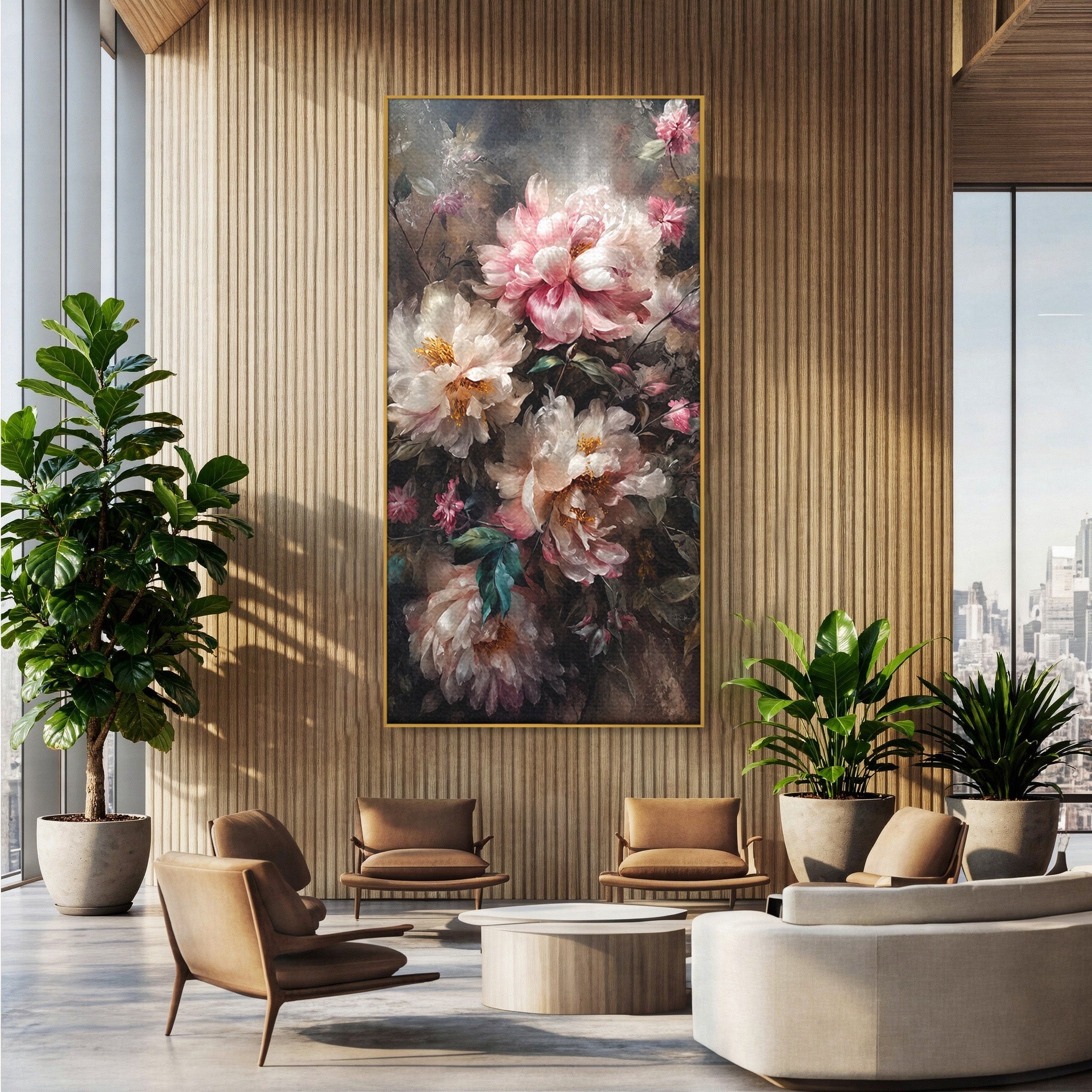 Tablou Canvas Premium LuxCanva® A1870, Poezia Florilor, Flori, Arta, Natura, Eleganta, Dormitor, Living, Culori Vibrante