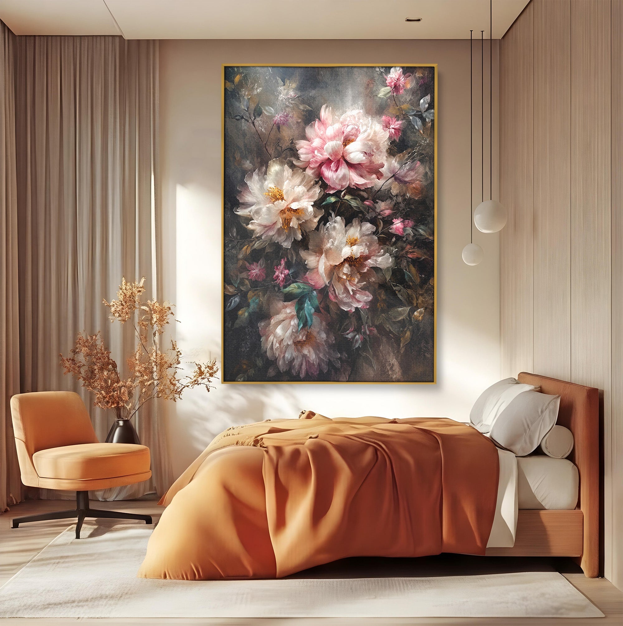 Tablou Canvas Premium LuxCanva® A1870, Poezia Florilor, Flori, Arta, Natura, Eleganta, Dormitor, Living, Culori Vibrante