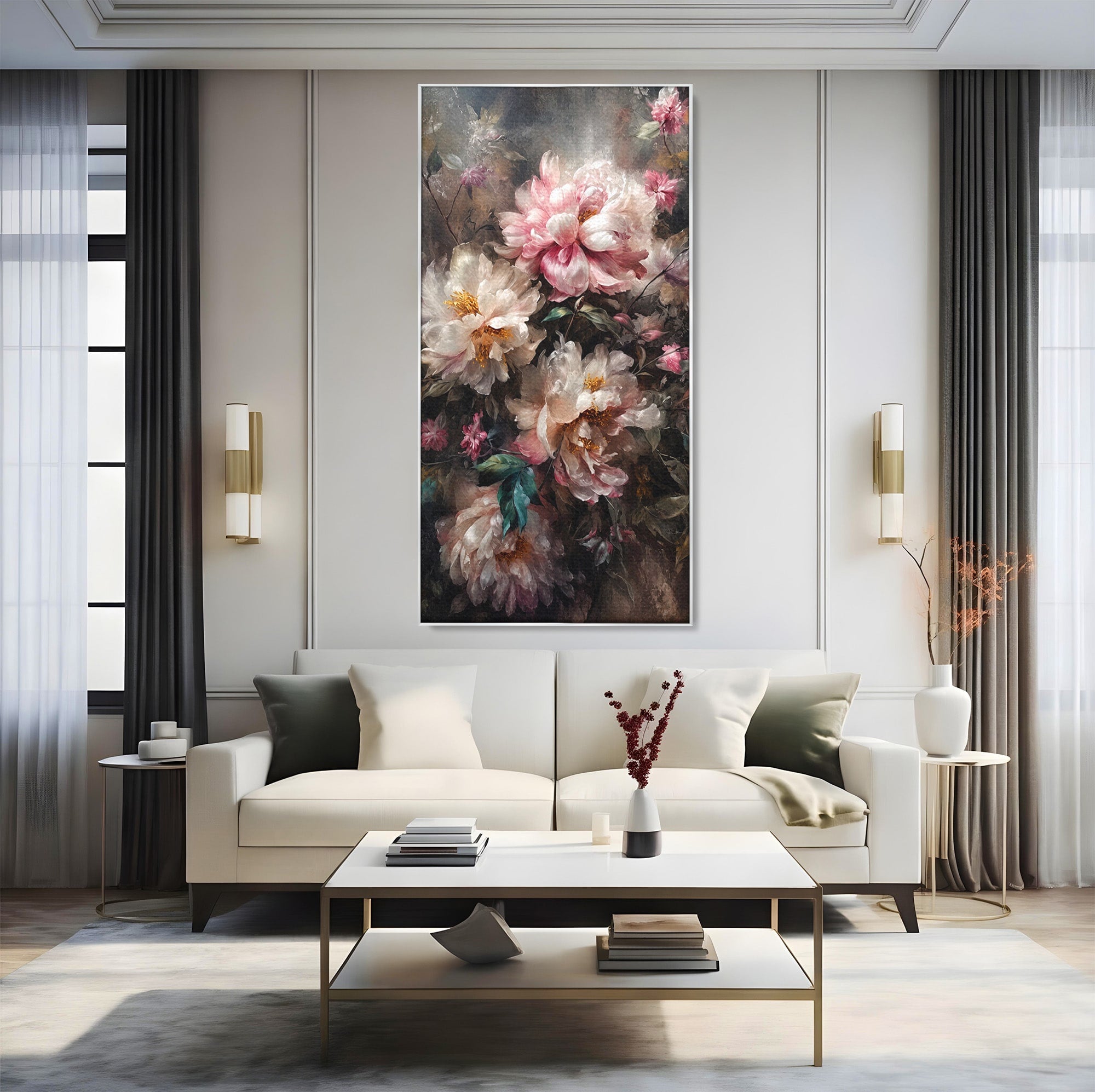 Tablou Canvas Premium LuxCanva® A1870, Poezia Florilor, Flori, Arta, Natura, Eleganta, Dormitor, Living, Culori Vibrante