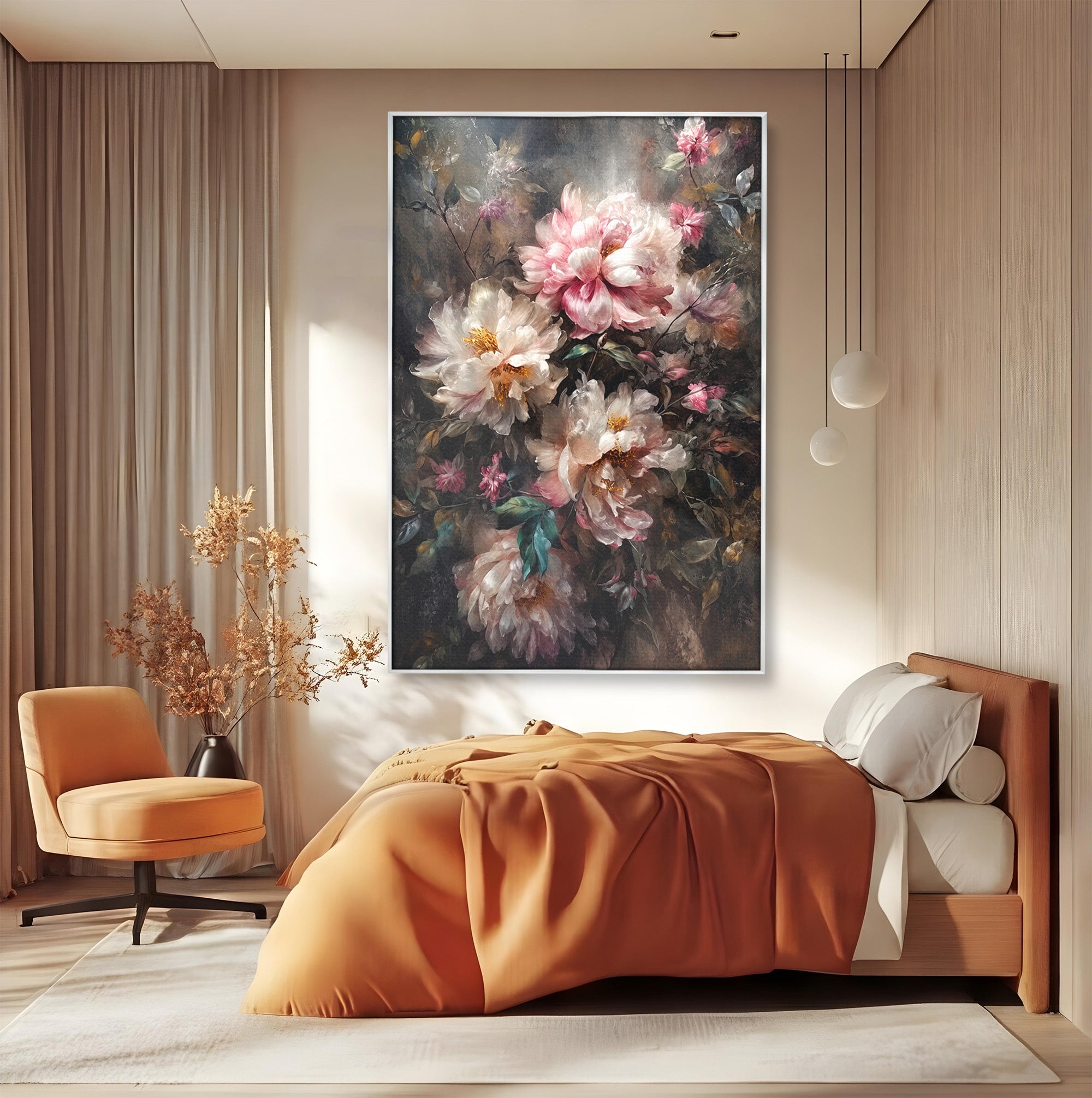 Tablou Canvas Premium LuxCanva® A1870, Poezia Florilor, Flori, Arta, Natura, Eleganta, Dormitor, Living, Culori Vibrante