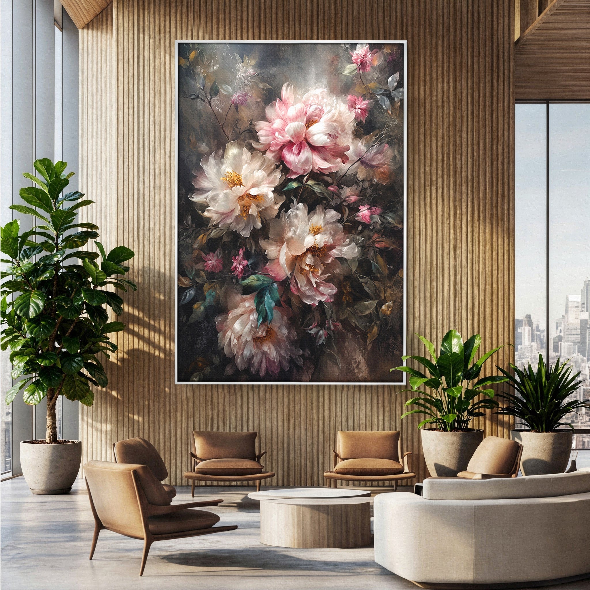 Tablou Canvas Premium LuxCanva® A1870, Poezia Florilor, Flori, Arta, Natura, Eleganta, Dormitor, Living, Culori Vibrante