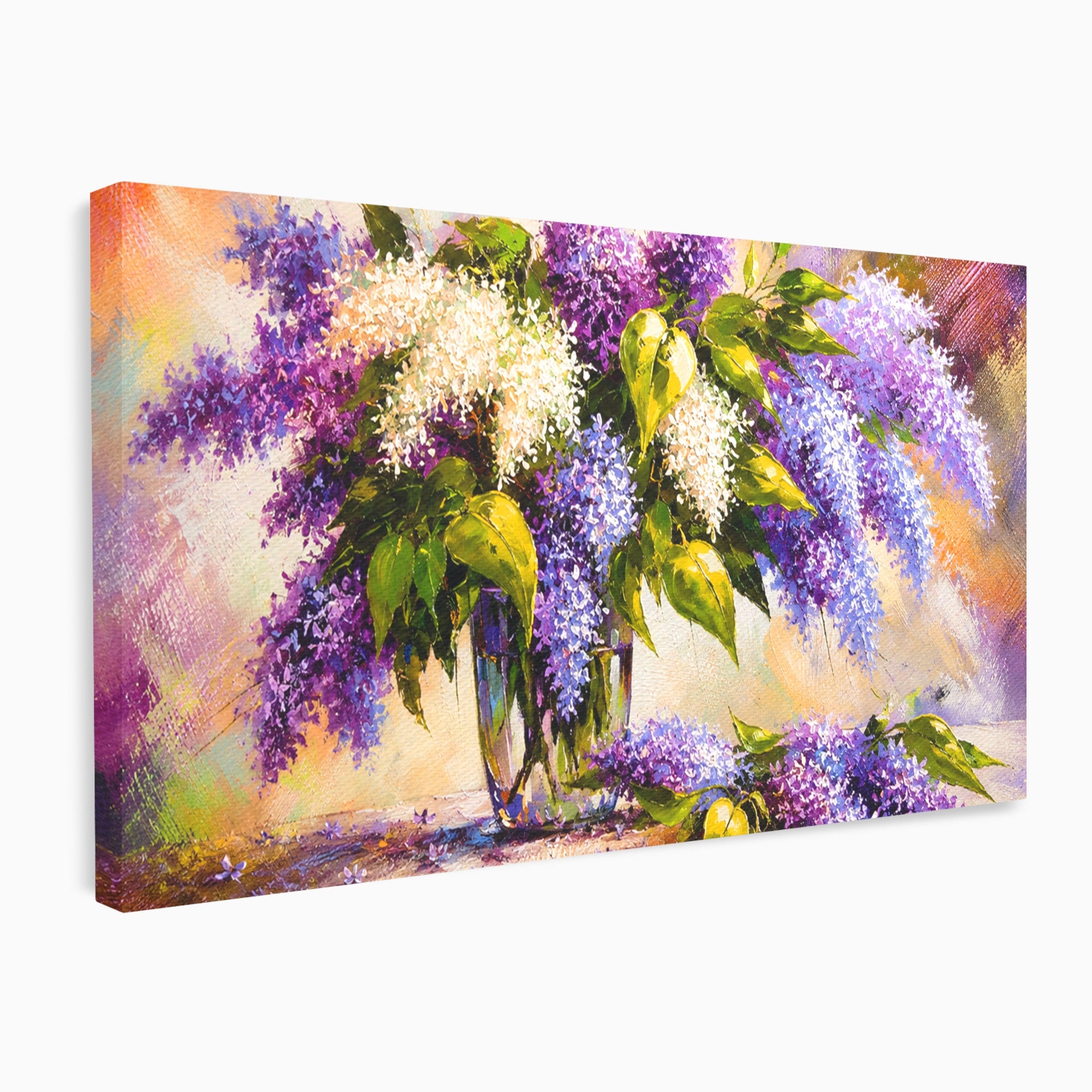 Tablou Canvas Premium LuxCanva® A1874, Buchet De Liliac, Liliac, Flori, Vaza, Natura, Primavara, Living, Culori Vibrante
