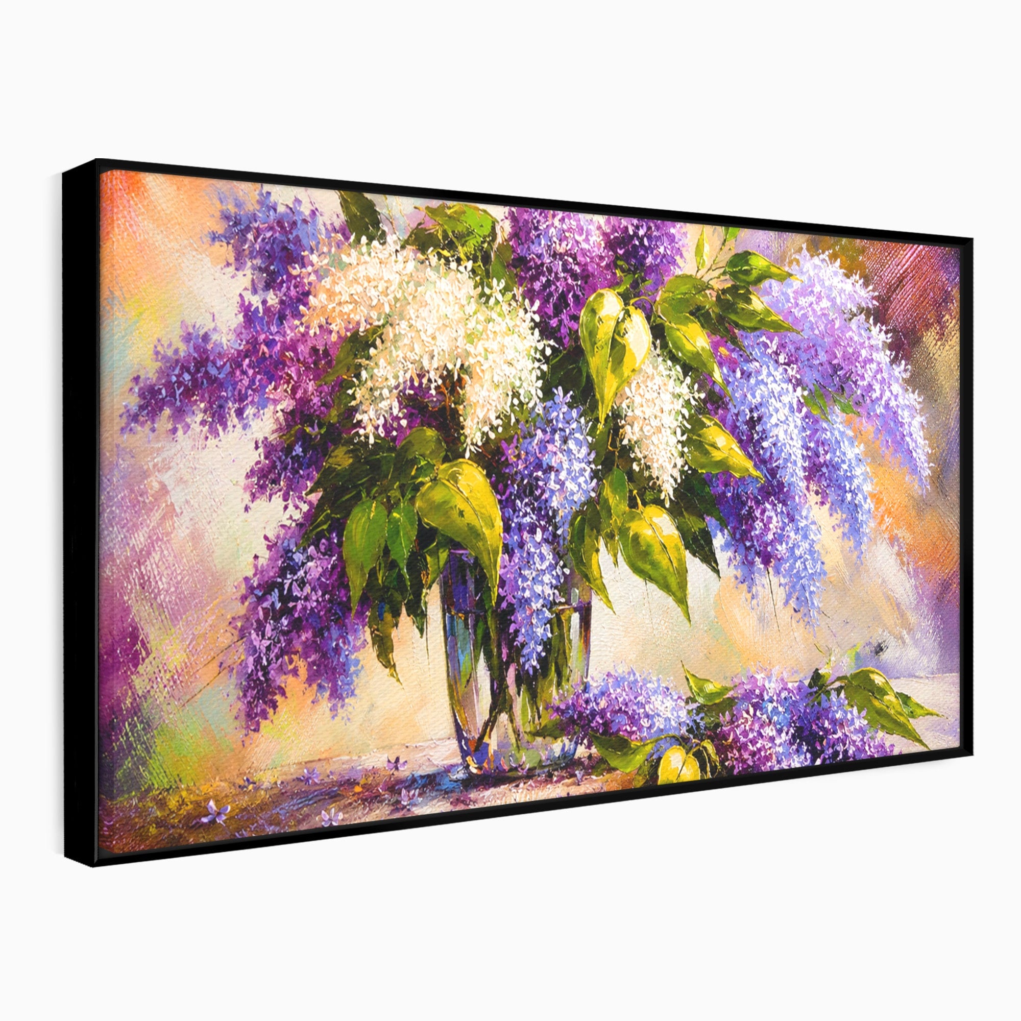Tablou Canvas Premium LuxCanva® A1874, Buchet De Liliac, Liliac, Flori, Vaza, Natura, Primavara, Living, Culori Vibrante