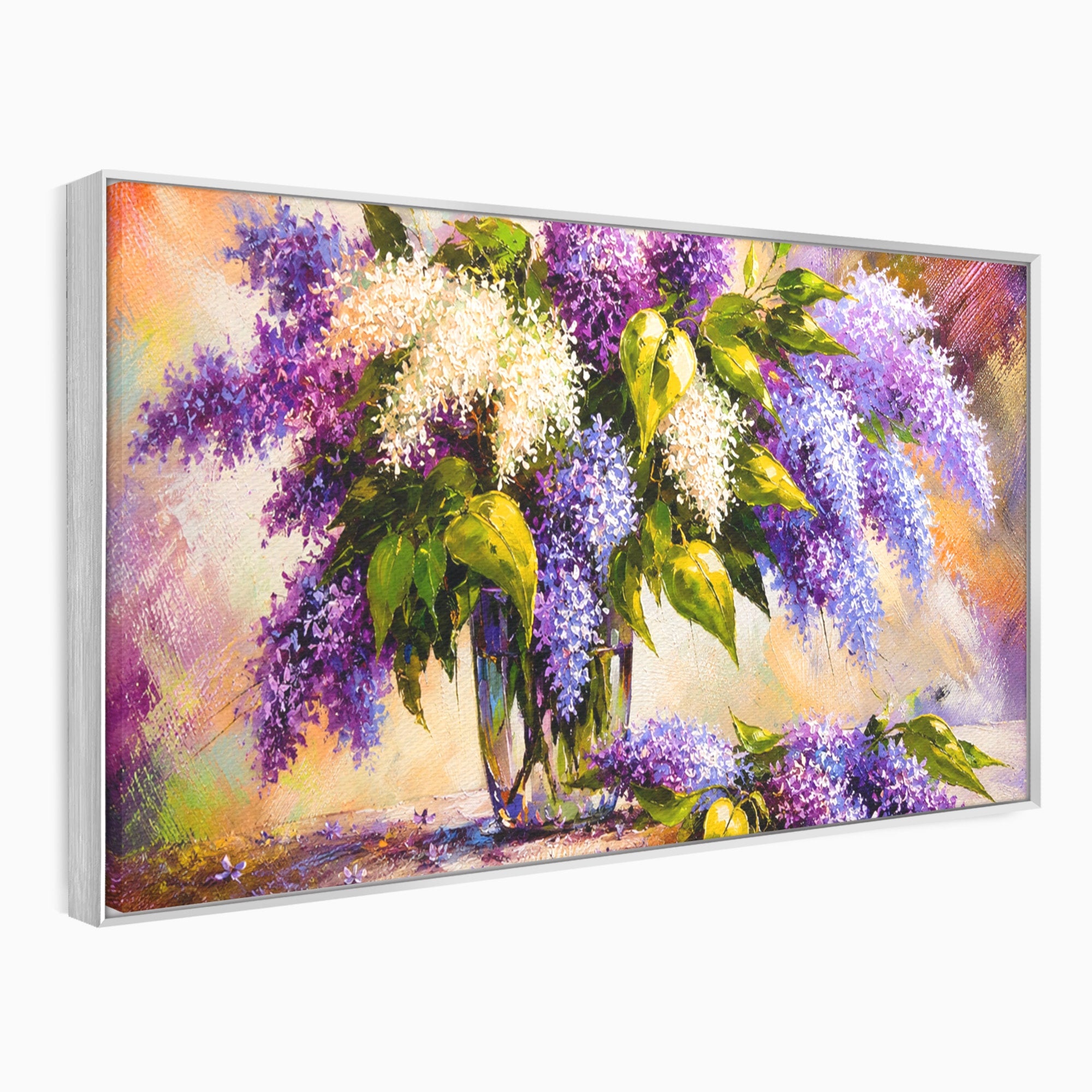 Tablou Canvas Premium LuxCanva® A1874, Buchet De Liliac, Liliac, Flori, Vaza, Natura, Primavara, Living, Culori Vibrante
