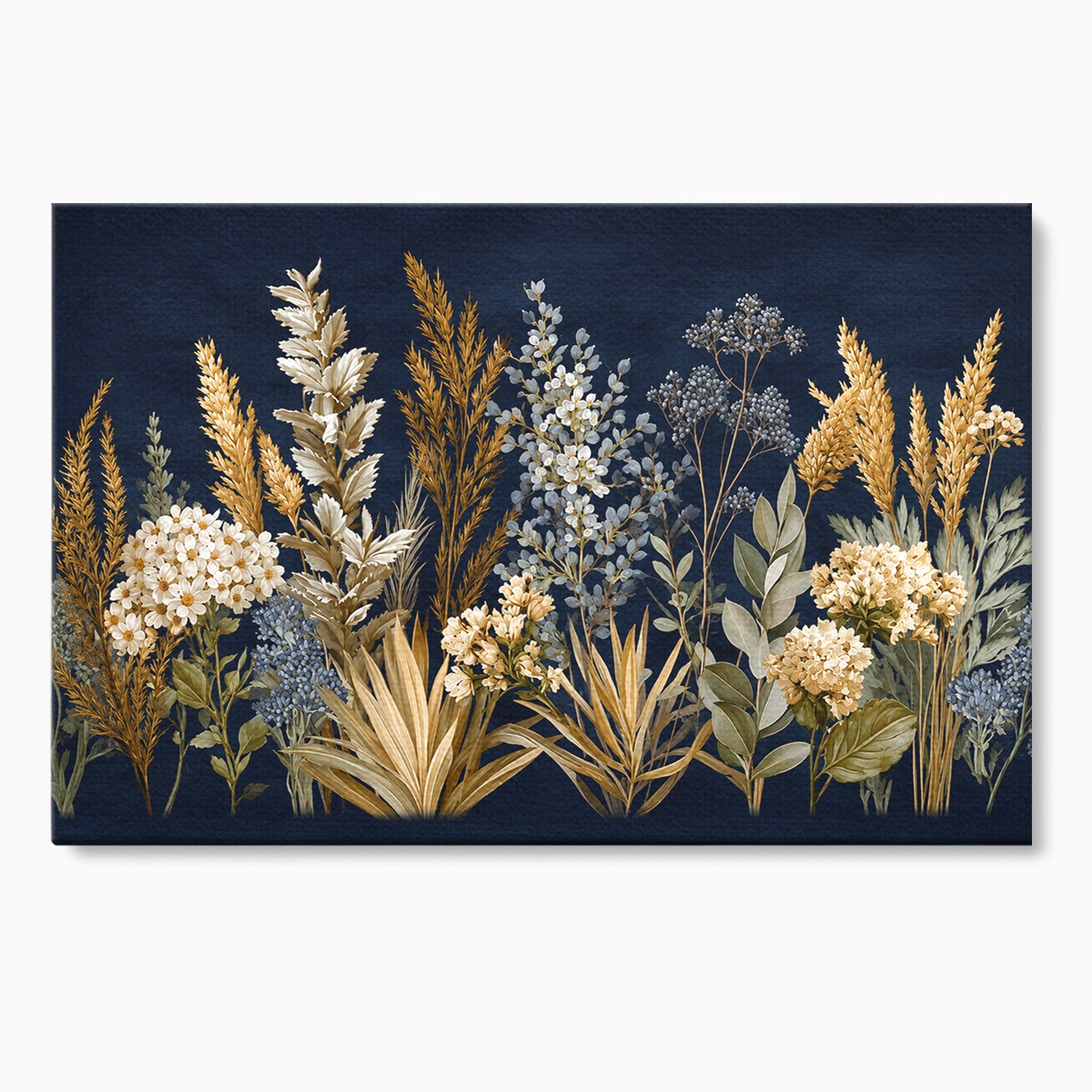 Tablou Canvas Premium LuxCanva® A1877, Flori De Camp Nocturne, Flori, Natura, Noapte, Living, Dormitor, Culori Vibrante