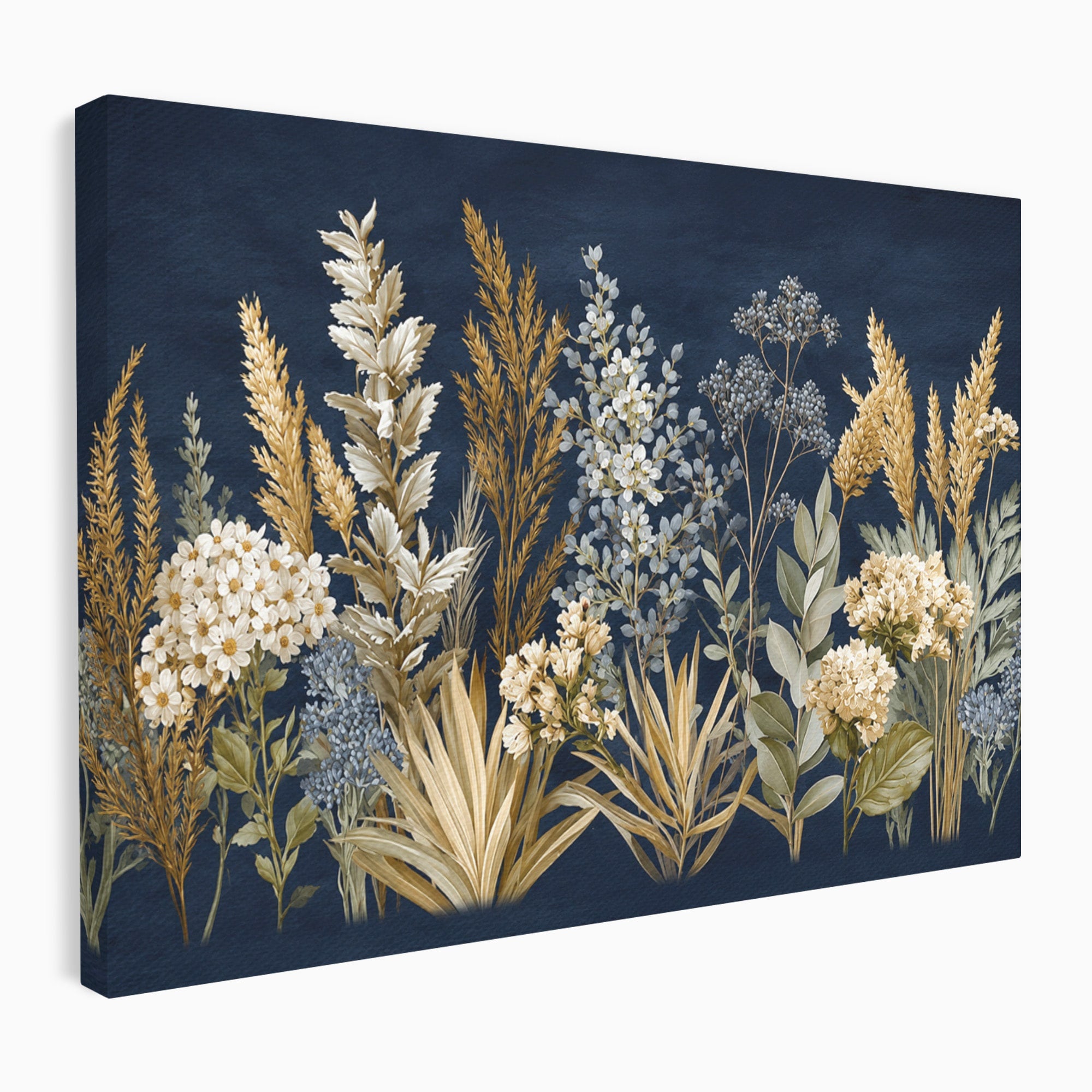 Tablou Canvas Premium LuxCanva® A1877, Flori De Camp Nocturne, Flori, Natura, Noapte, Living, Dormitor, Culori Vibrante