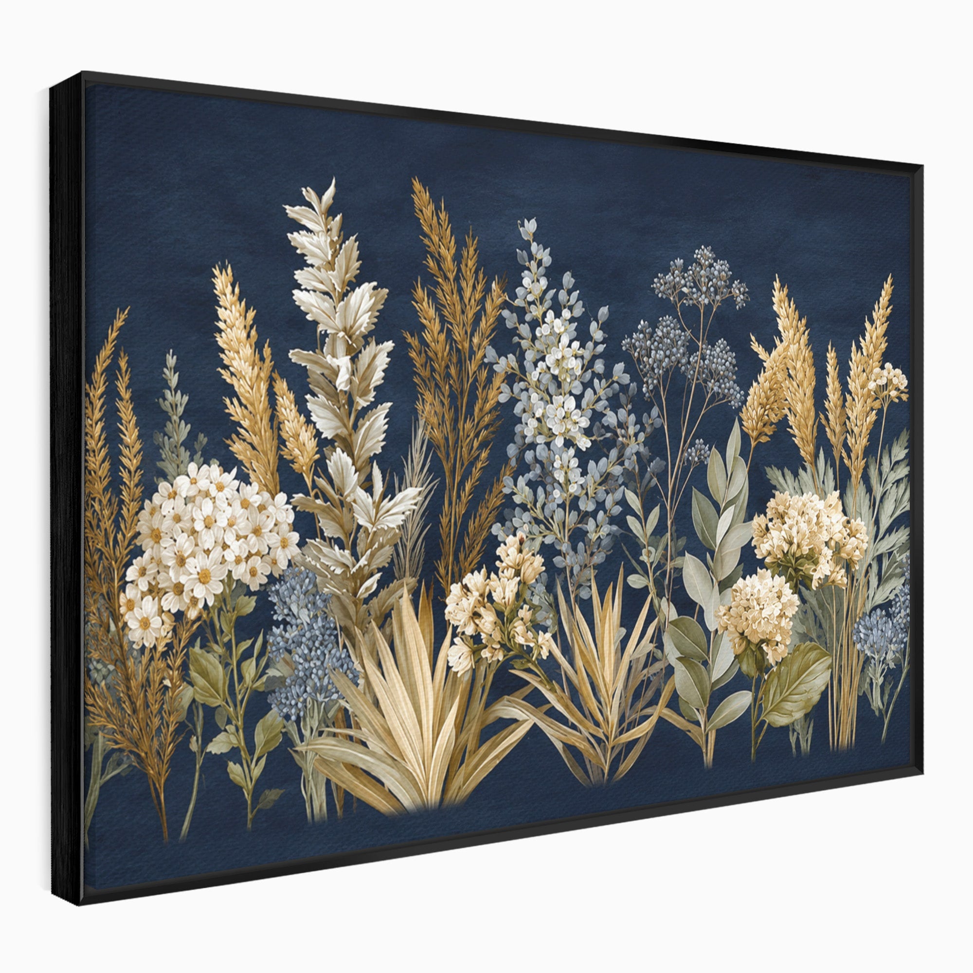 Tablou Canvas Premium LuxCanva® A1877, Flori De Camp Nocturne, Flori, Natura, Noapte, Living, Dormitor, Culori Vibrante