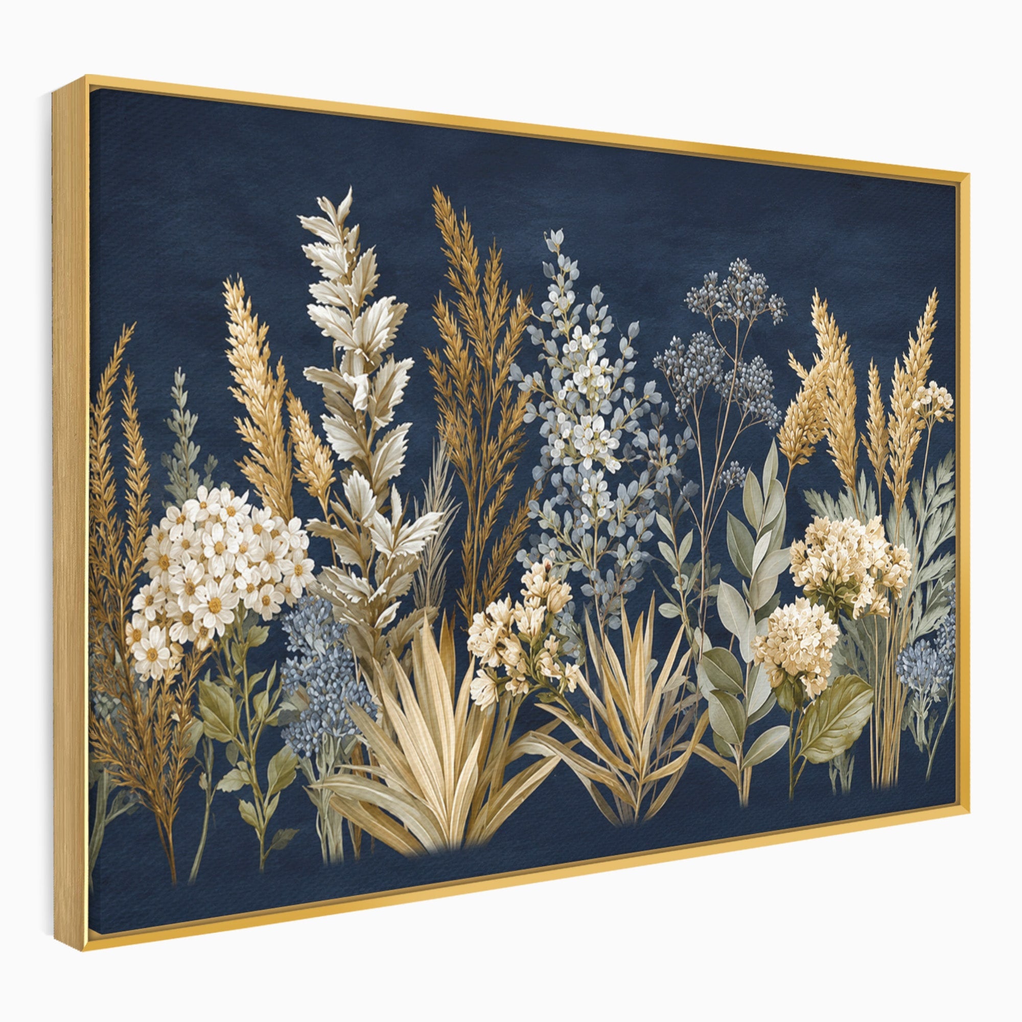Tablou Canvas Premium LuxCanva® A1877, Flori De Camp Nocturne, Flori, Natura, Noapte, Living, Dormitor, Culori Vibrante