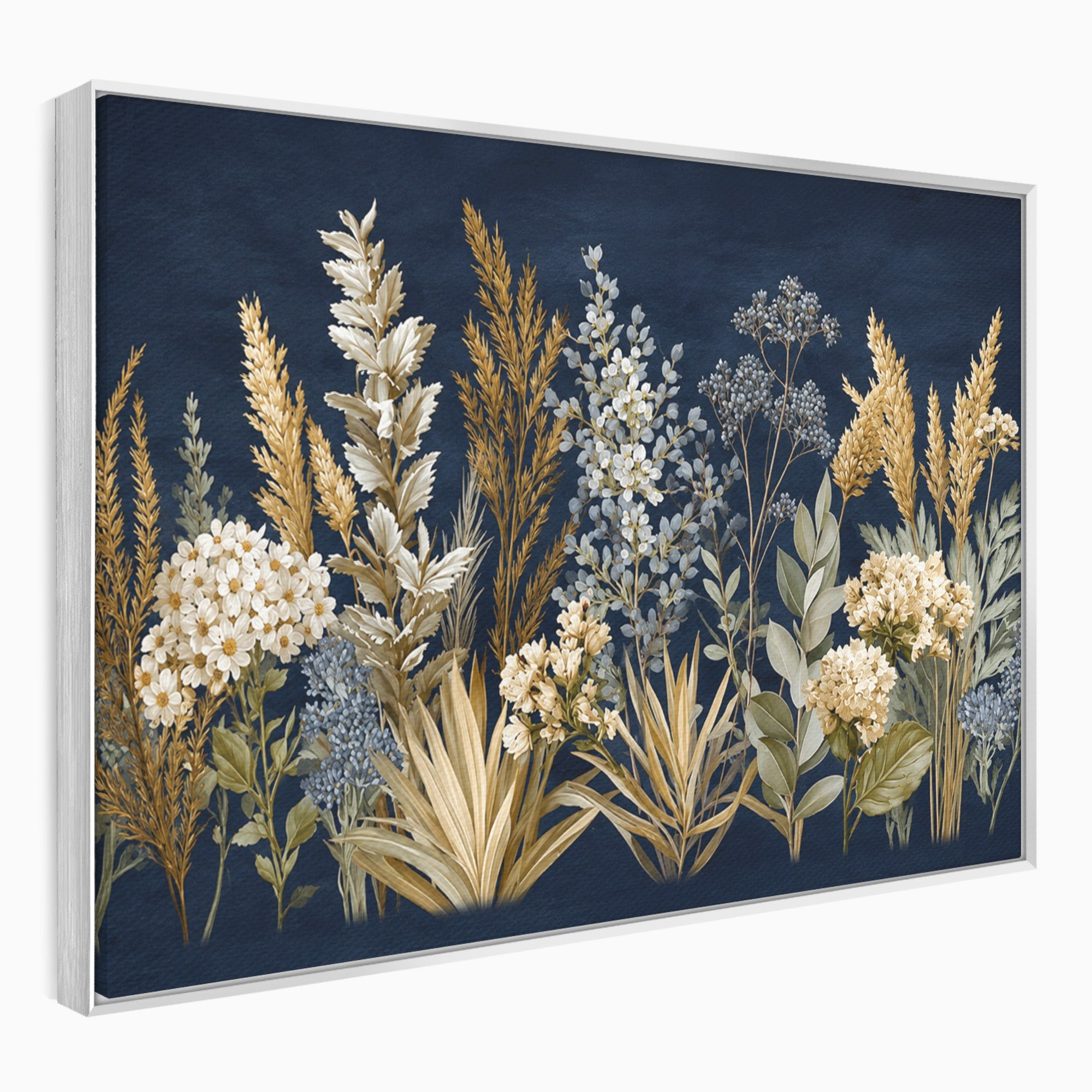 Tablou Canvas Premium LuxCanva® A1877, Flori De Camp Nocturne, Flori, Natura, Noapte, Living, Dormitor, Culori Vibrante