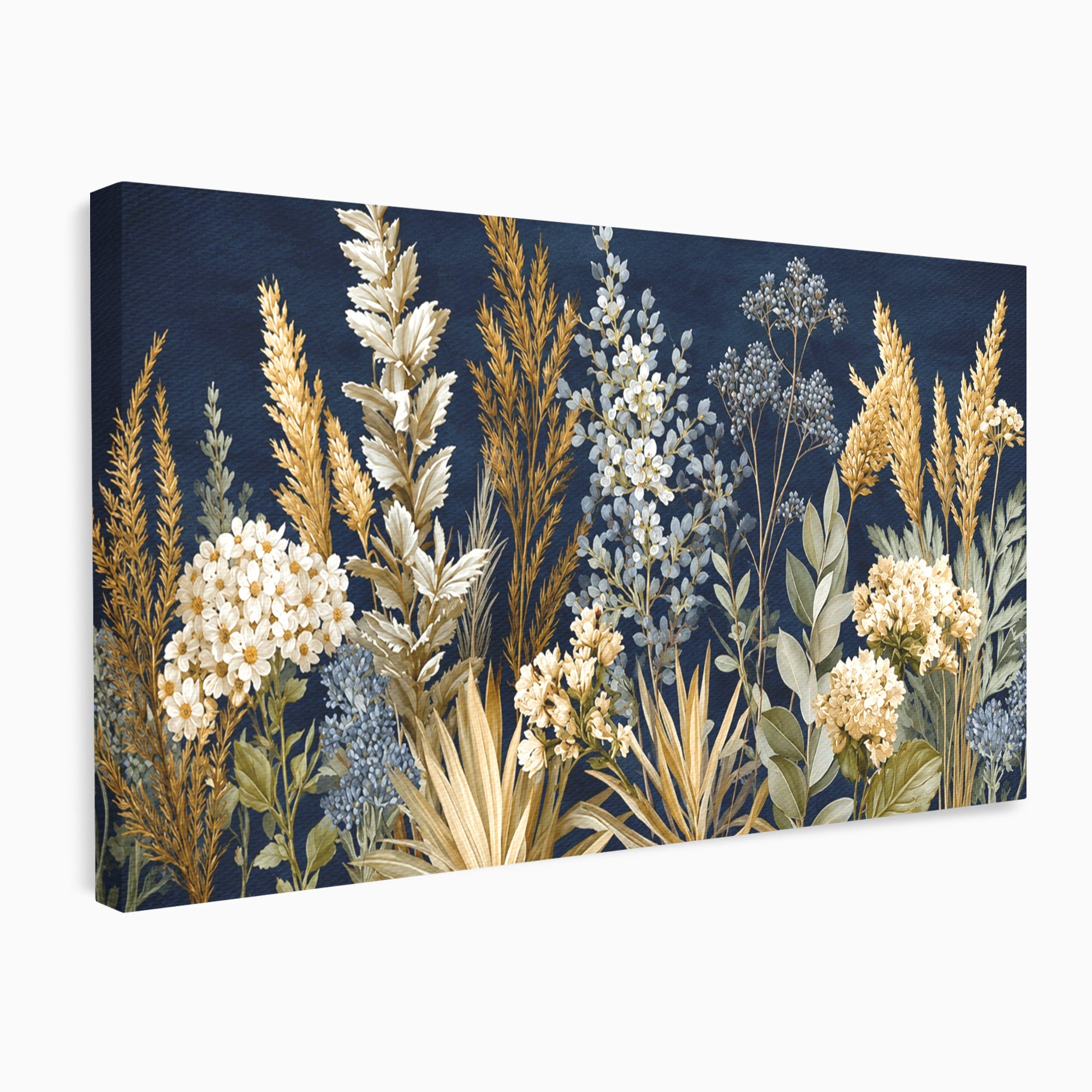 Tablou Canvas Premium LuxCanva® A1877, Flori De Camp Nocturne, Flori, Natura, Noapte, Living, Dormitor, Culori Vibrante