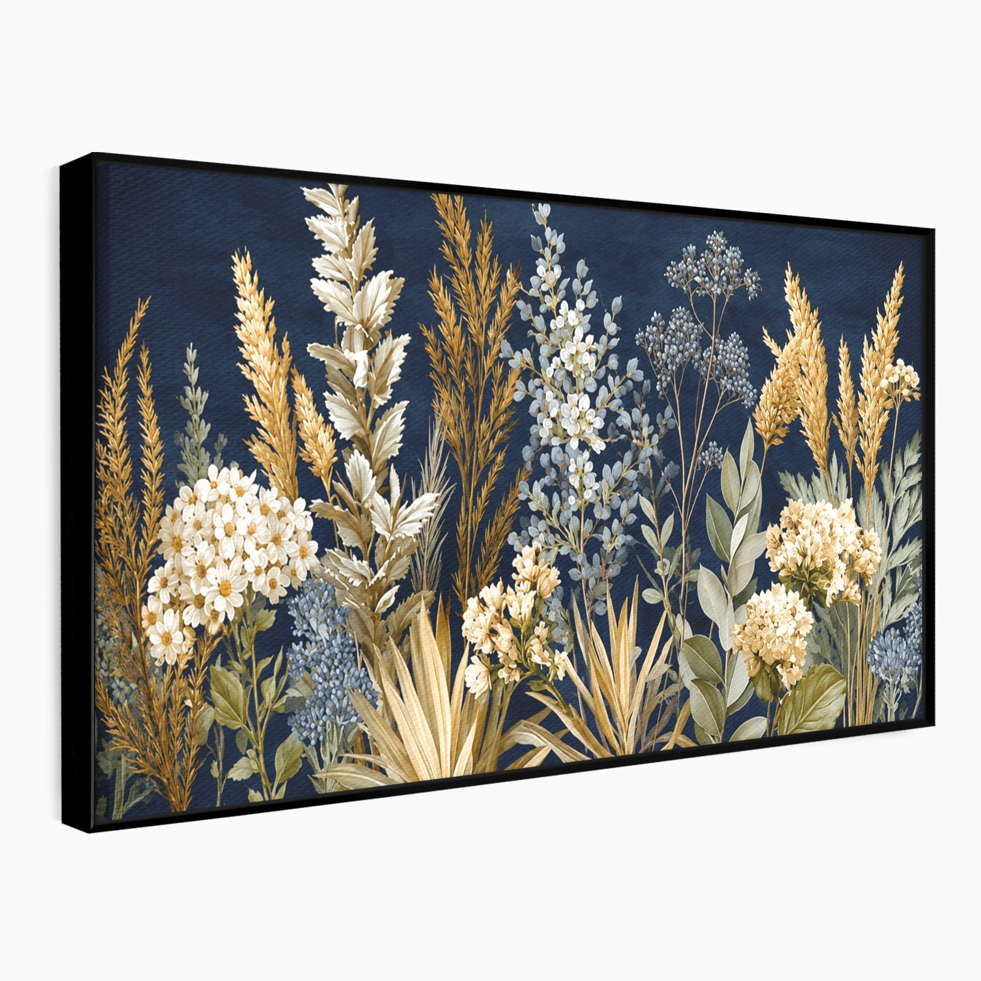Tablou Canvas Premium LuxCanva® A1877, Flori De Camp Nocturne, Flori, Natura, Noapte, Living, Dormitor, Culori Vibrante