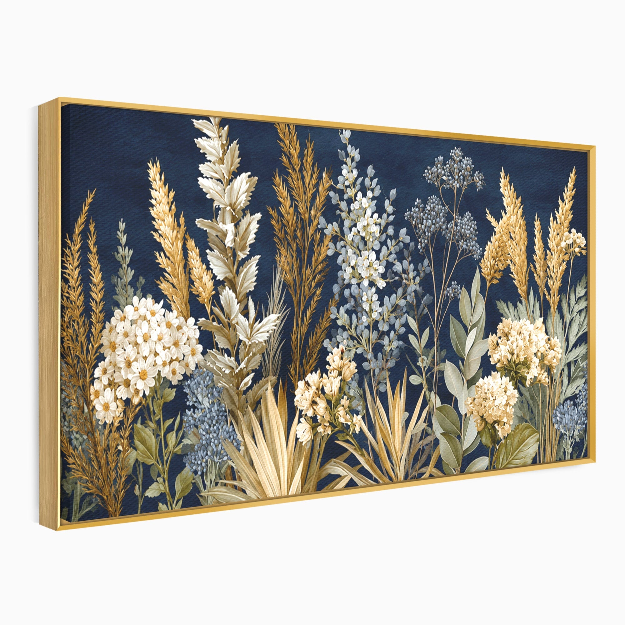 Tablou Canvas Premium LuxCanva® A1877, Flori De Camp Nocturne, Flori, Natura, Noapte, Living, Dormitor, Culori Vibrante