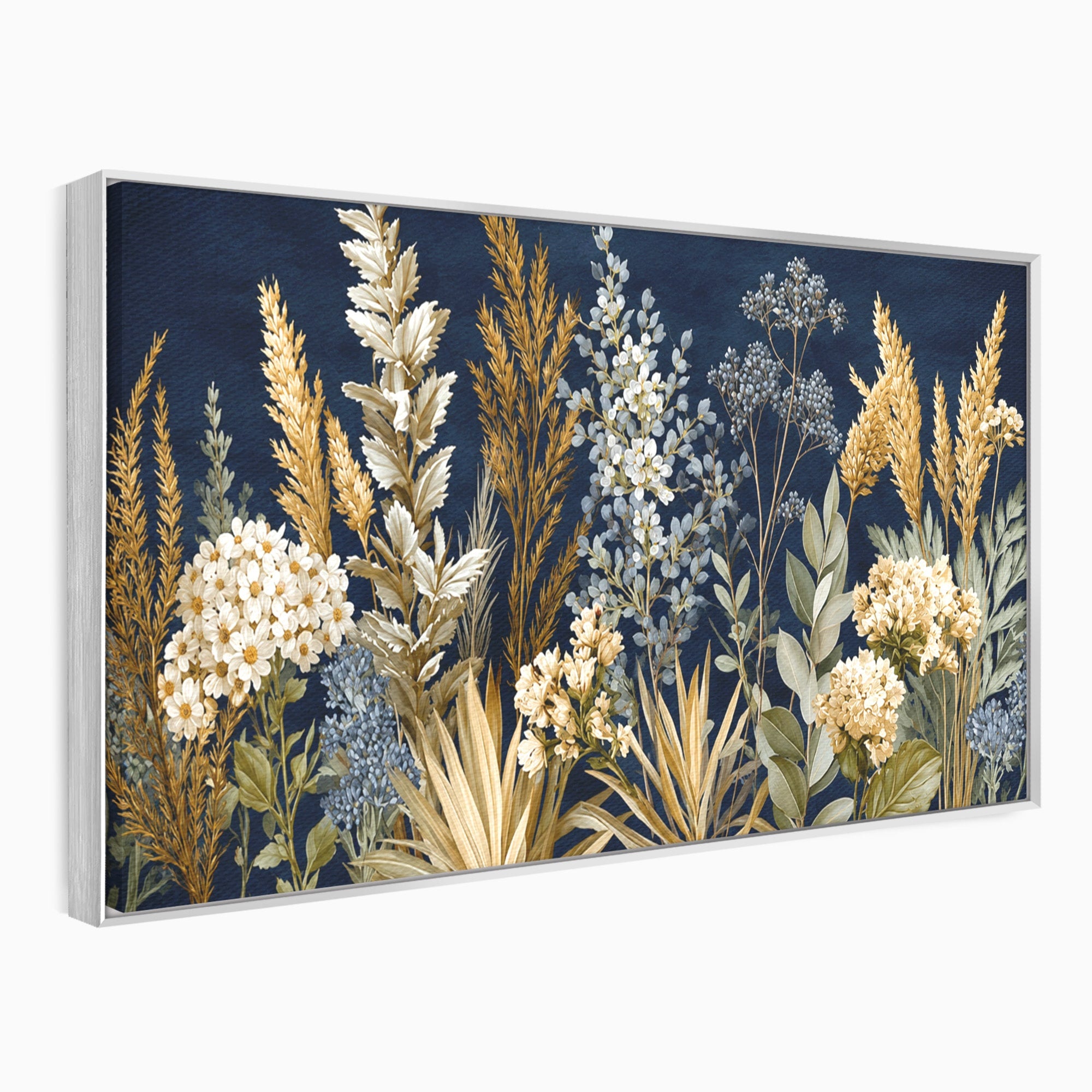 Tablou Canvas Premium LuxCanva® A1877, Flori De Camp Nocturne, Flori, Natura, Noapte, Living, Dormitor, Culori Vibrante