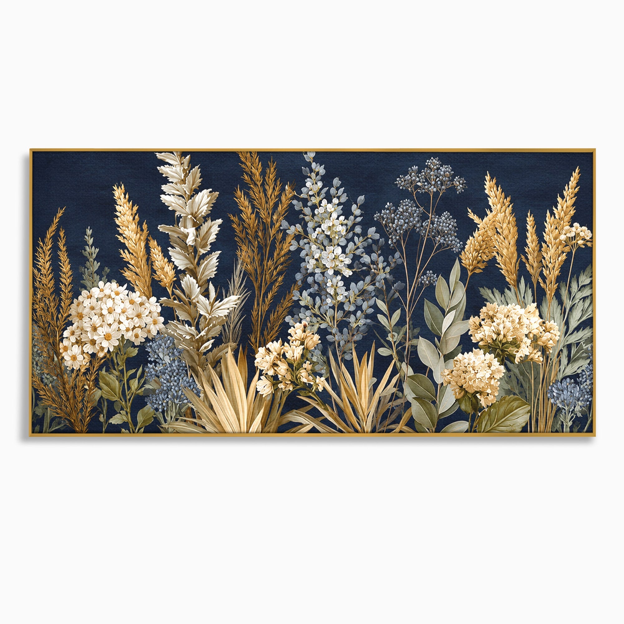 Tablou Canvas Premium LuxCanva® A1877, Flori De Camp Nocturne, Flori, Natura, Noapte, Living, Dormitor, Culori Vibrante