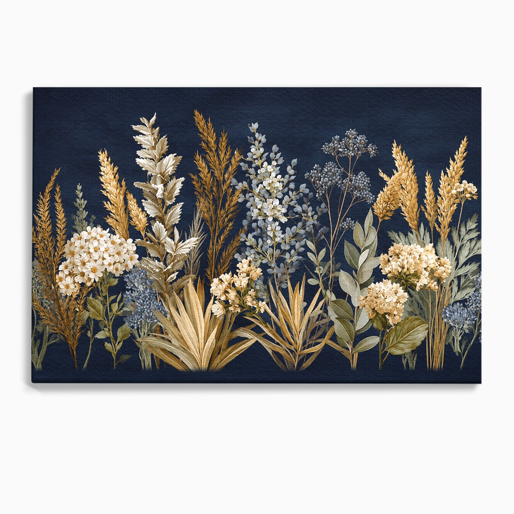 Tablou Canvas Premium LuxCanva® A1877, Flori De Camp Nocturne, Flori, Natura, Noapte, Living, Dormitor, Culori Vibrante