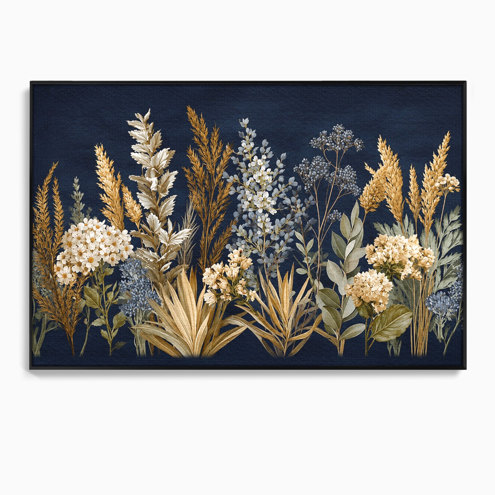 Tablou Canvas Premium LuxCanva® A1877, Flori De Camp Nocturne, Flori, Natura, Noapte, Living, Dormitor, Culori Vibrante