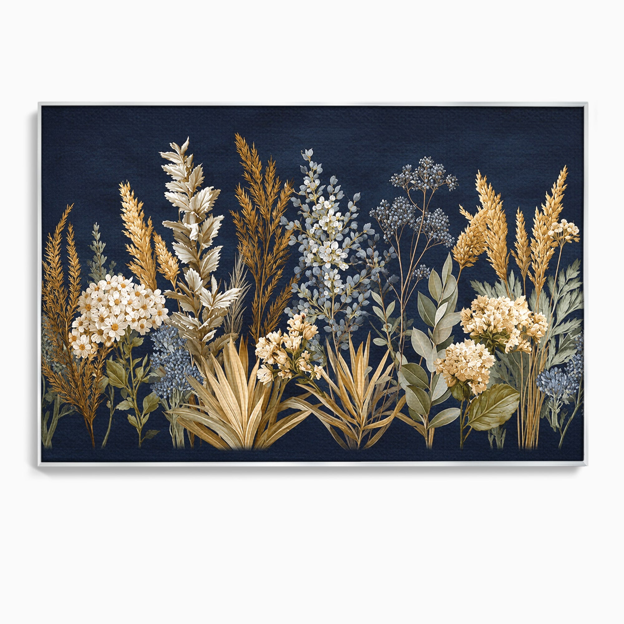 Tablou Canvas Premium LuxCanva® A1877, Flori De Camp Nocturne, Flori, Natura, Noapte, Living, Dormitor, Culori Vibrante