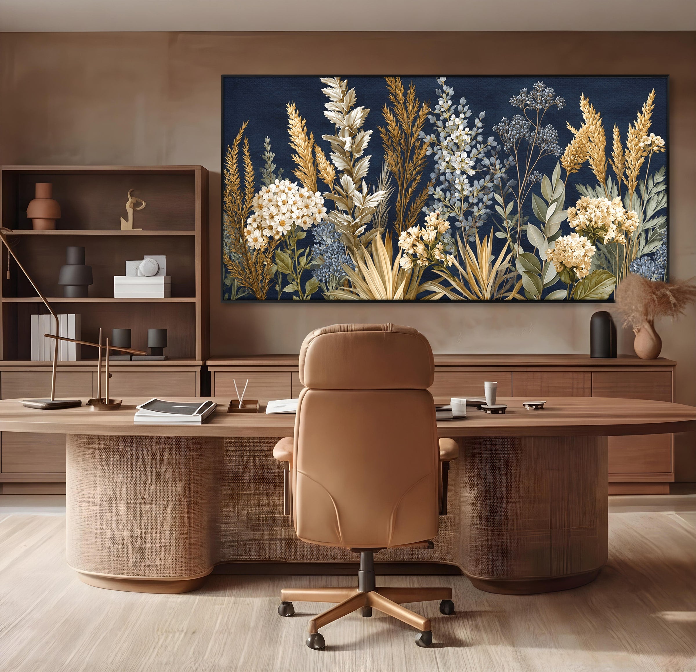 Tablou Canvas Premium LuxCanva® A1877, Flori De Camp Nocturne, Flori, Natura, Noapte, Living, Dormitor, Culori Vibrante