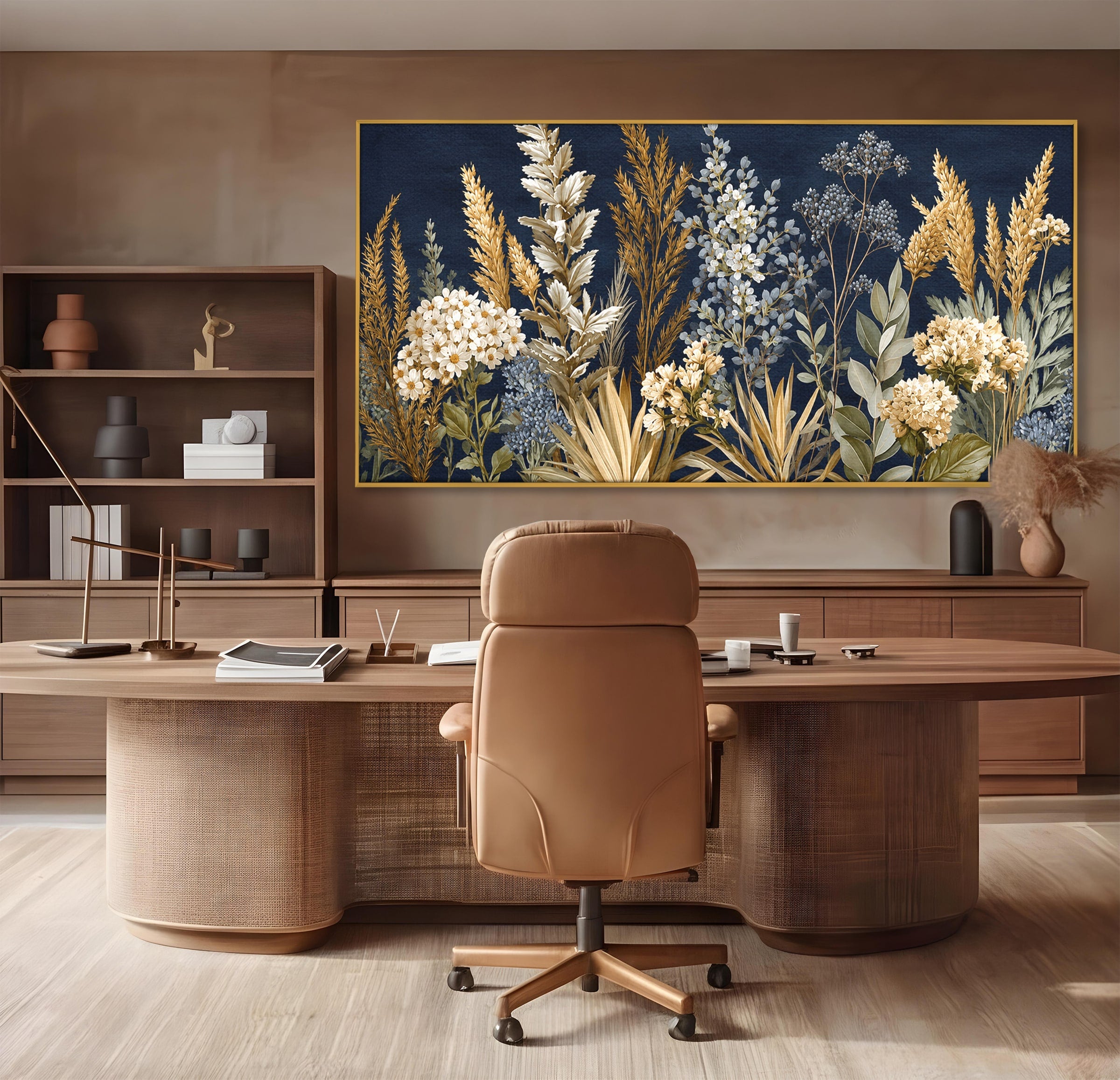Tablou Canvas Premium LuxCanva® A1877, Flori De Camp Nocturne, Flori, Natura, Noapte, Living, Dormitor, Culori Vibrante
