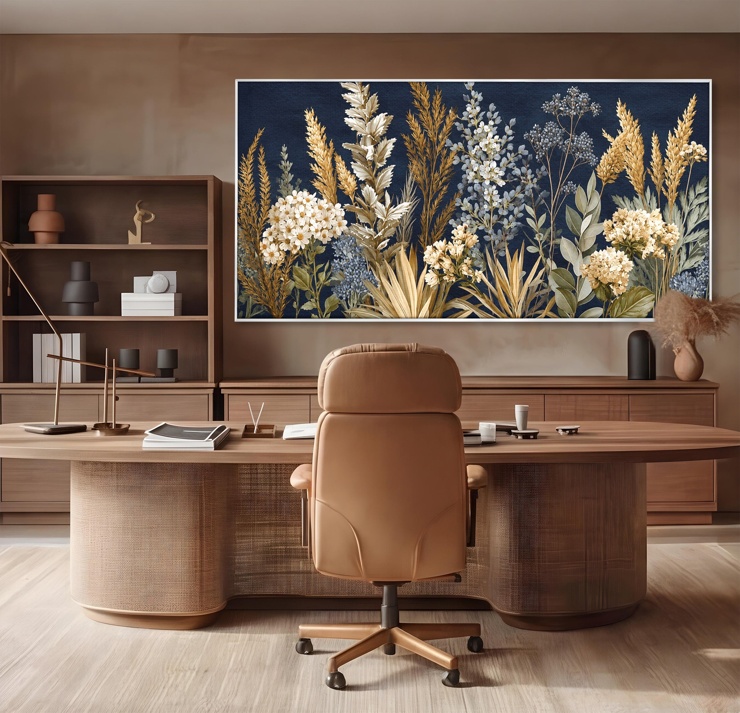 Tablou Canvas Premium LuxCanva® A1877, Flori De Camp Nocturne, Flori, Natura, Noapte, Living, Dormitor, Culori Vibrante