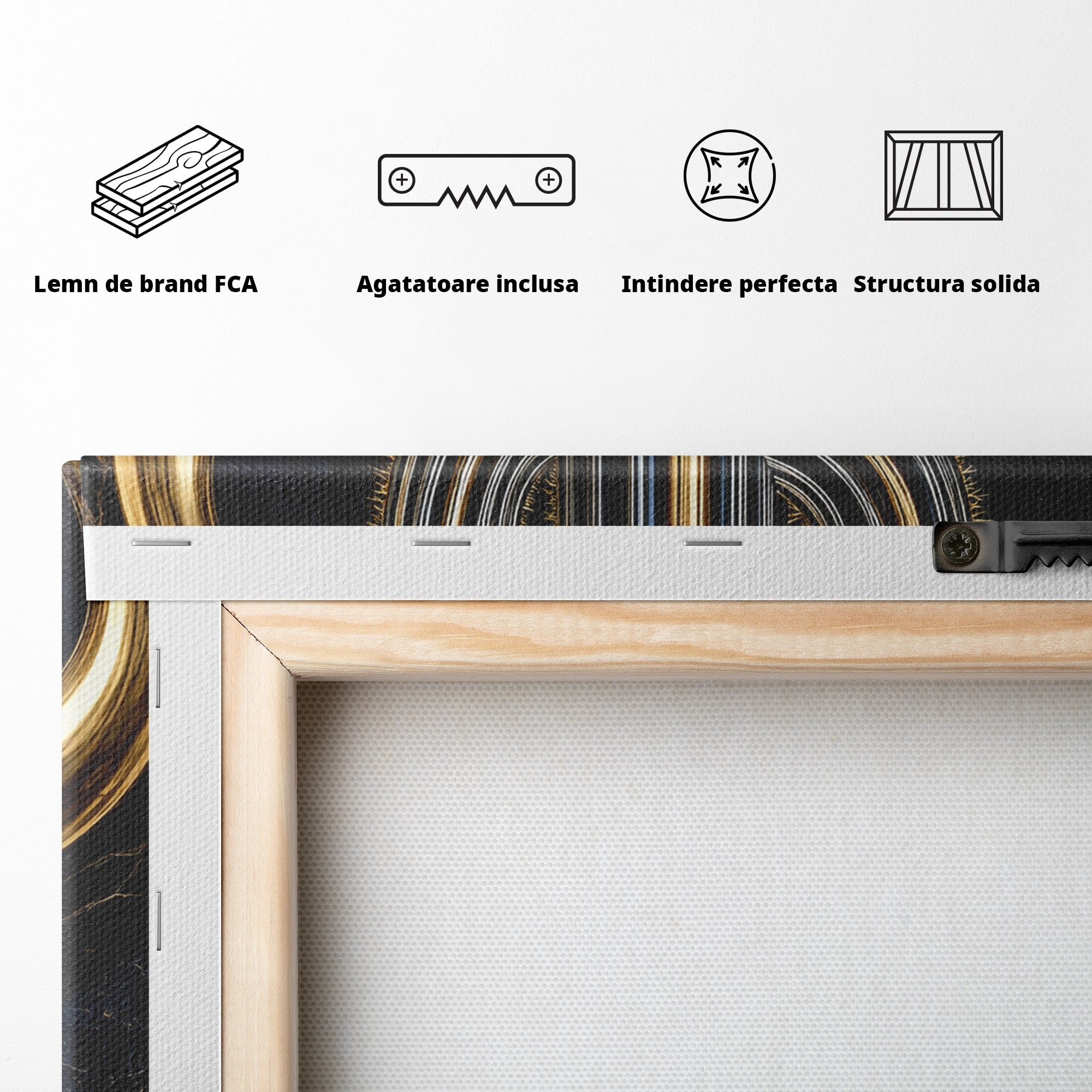 Tablou Canvas Premium LuxCanva® A1878, Comoara Deșertului, Craniu, Taur, Cactus, Abstract, Birou, Modern, Culori Vibrante