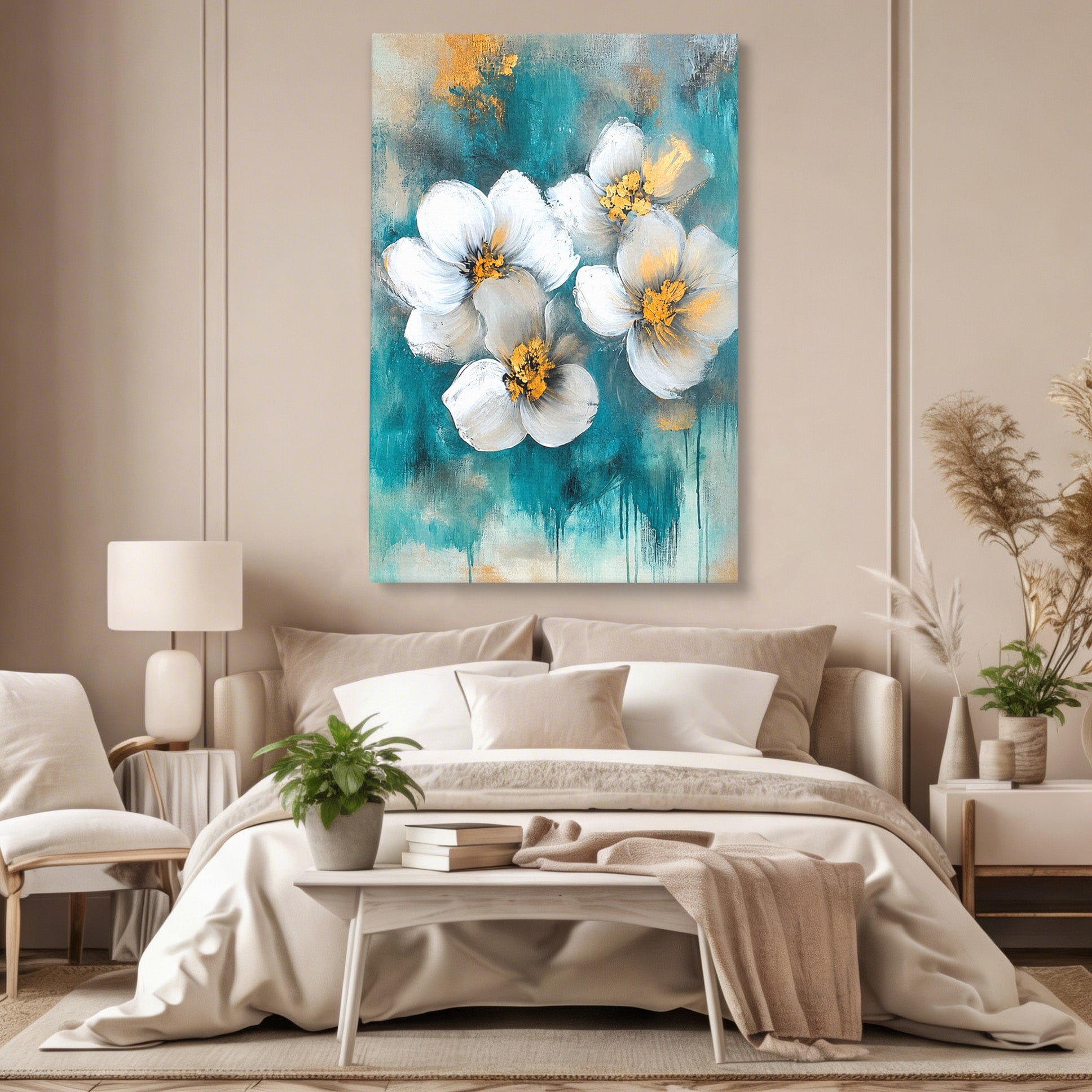 Tablou Canvas Premium LuxCanva® A1881, Floare De Magnolie, Floare, Magnolie, Natura, Living, Dormitor, Culori Vibrante