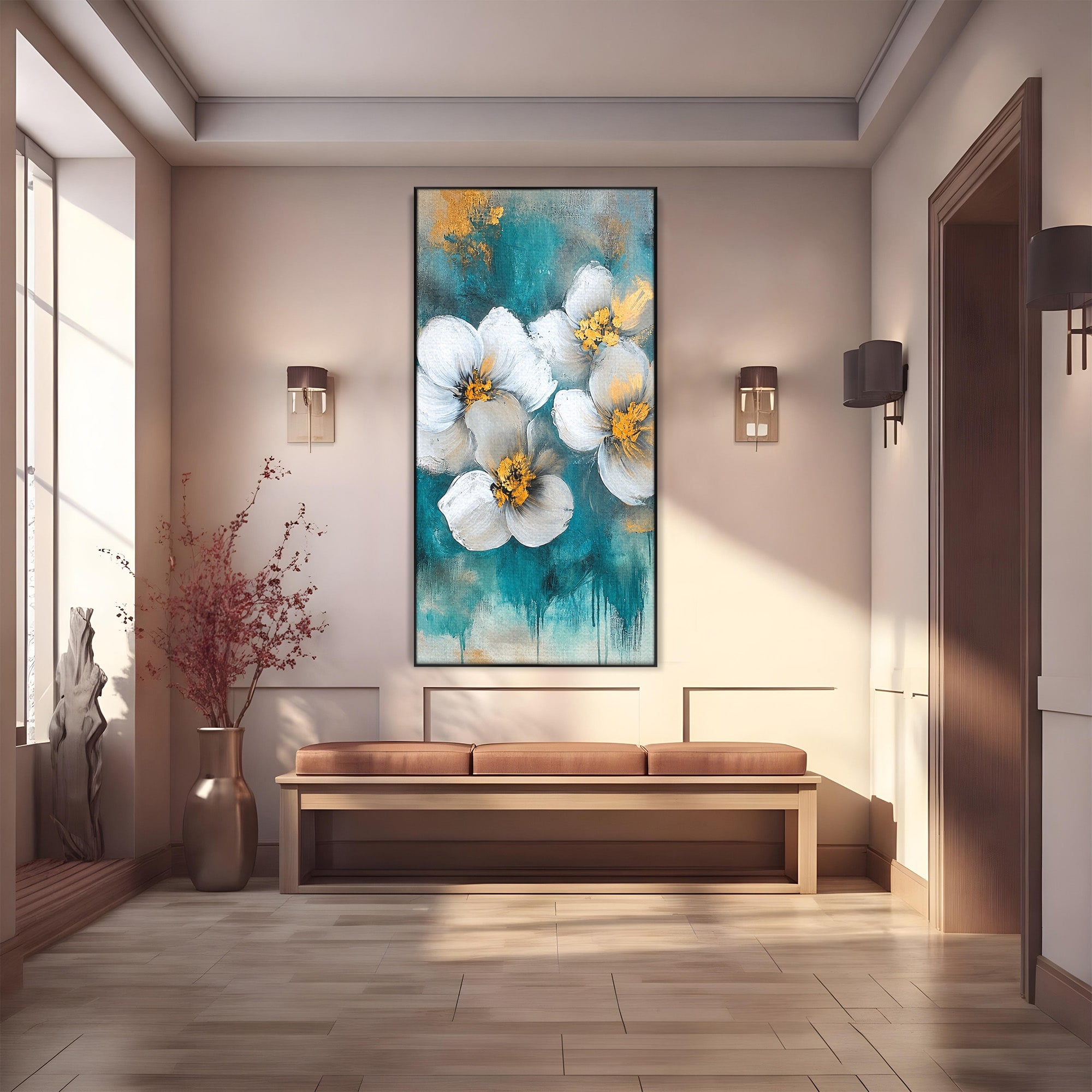 Tablou Canvas Premium LuxCanva® A1881, Floare De Magnolie, Floare, Magnolie, Natura, Living, Dormitor, Culori Vibrante