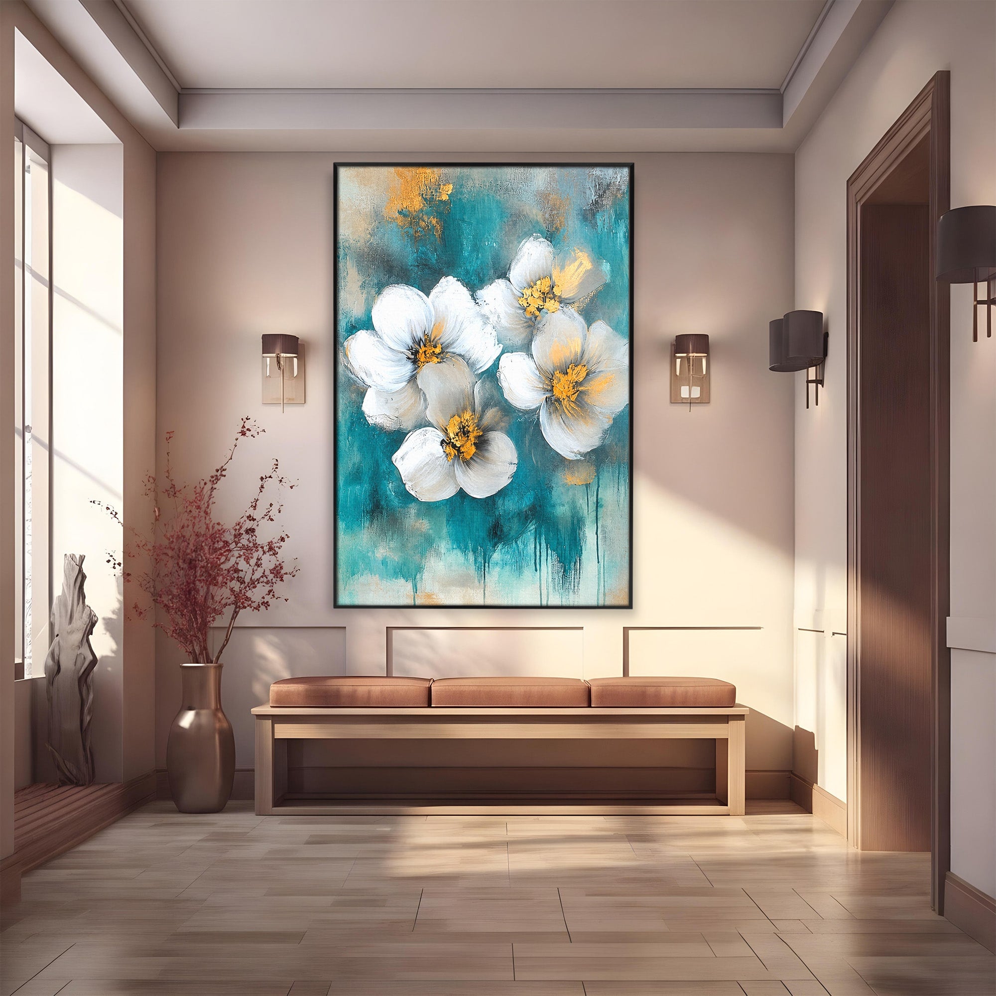 Tablou Canvas Premium LuxCanva® A1881, Floare De Magnolie, Floare, Magnolie, Natura, Living, Dormitor, Culori Vibrante