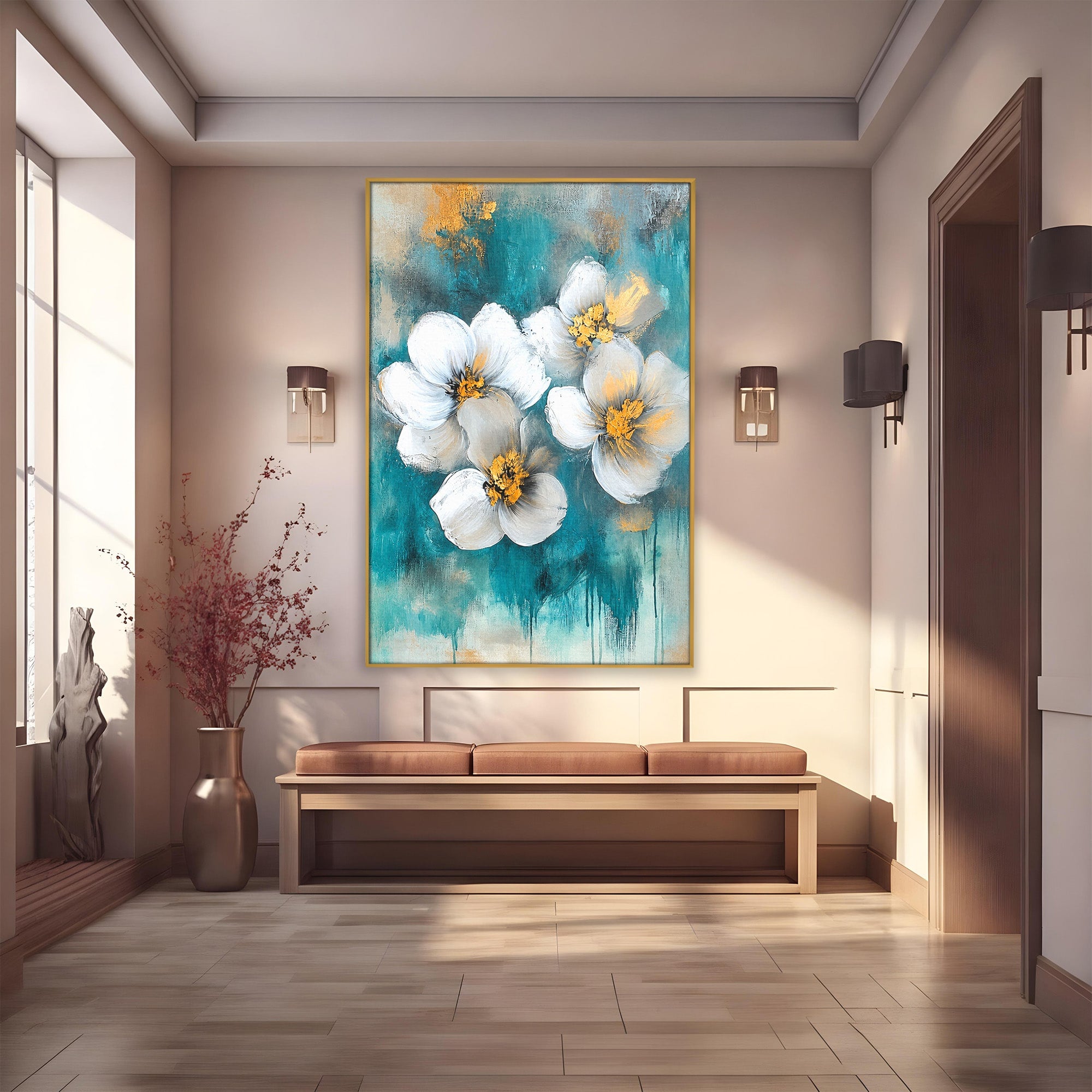 Tablou Canvas Premium LuxCanva® A1881, Floare De Magnolie, Floare, Magnolie, Natura, Living, Dormitor, Culori Vibrante