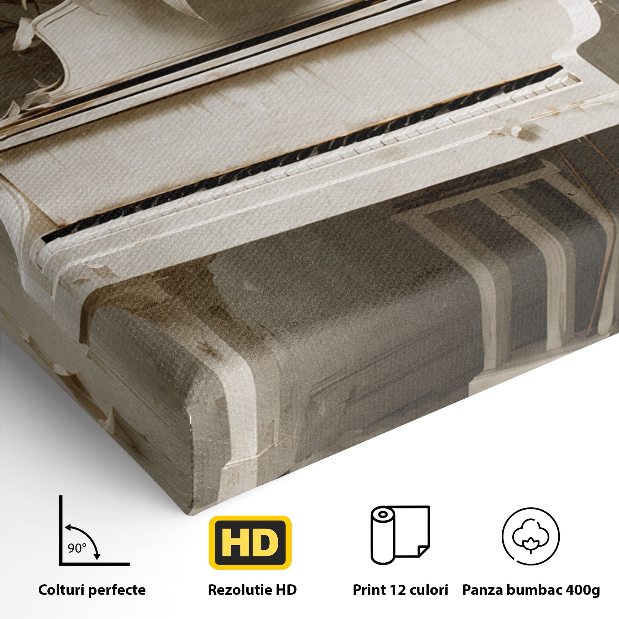 Tablou Canvas Premium LuxCanva® A1886, Pianul Cu Floarea Soarelui, Pian, Floarea Soarelui, Instrument Muzical, Floral, Living, Dormitor, Culori Vibrante