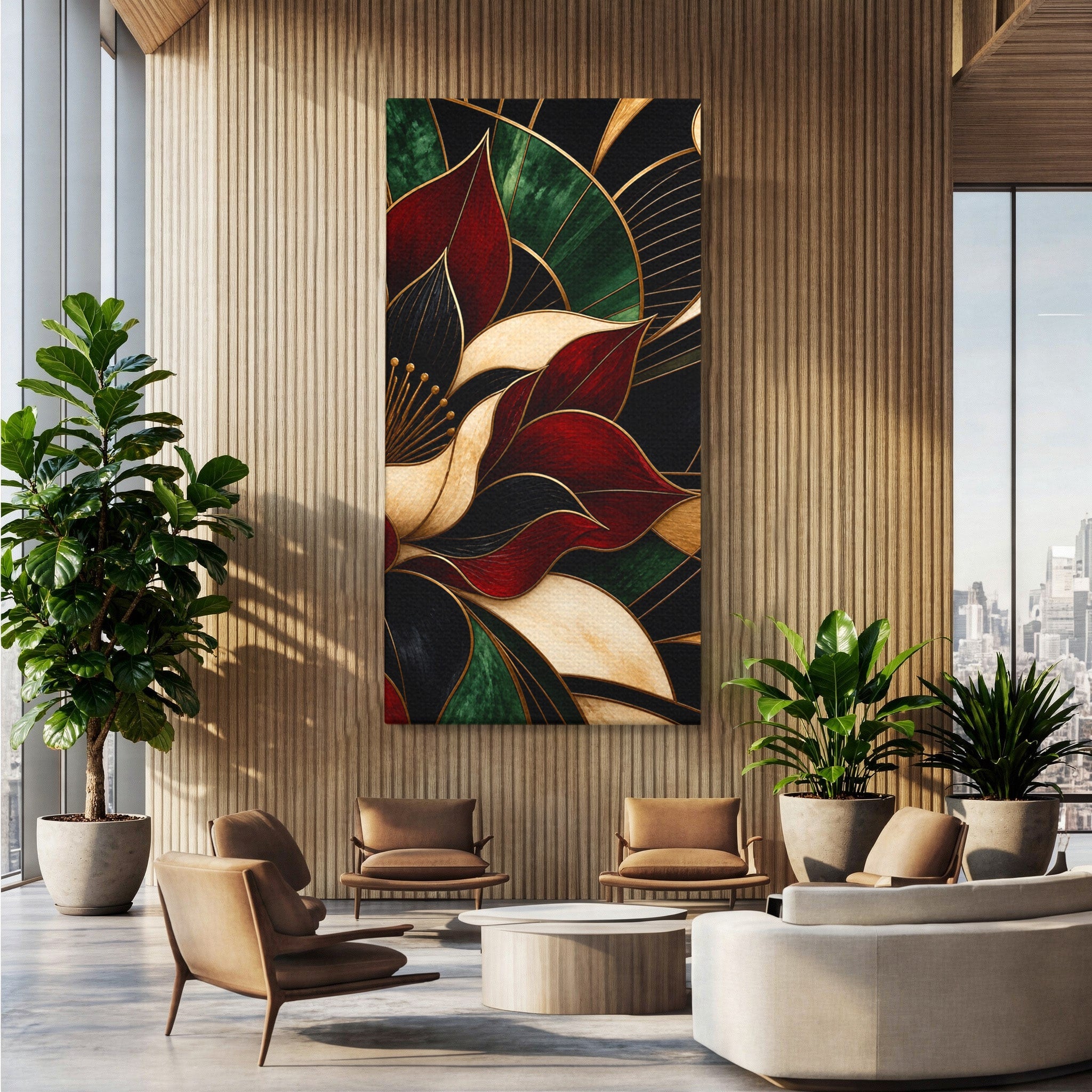 Tablou Canvas Premium LuxCanva® A1887, Floare Abstracta Lux, Floare, Abstract, Modern, Arta, Living, Culori Vibrante