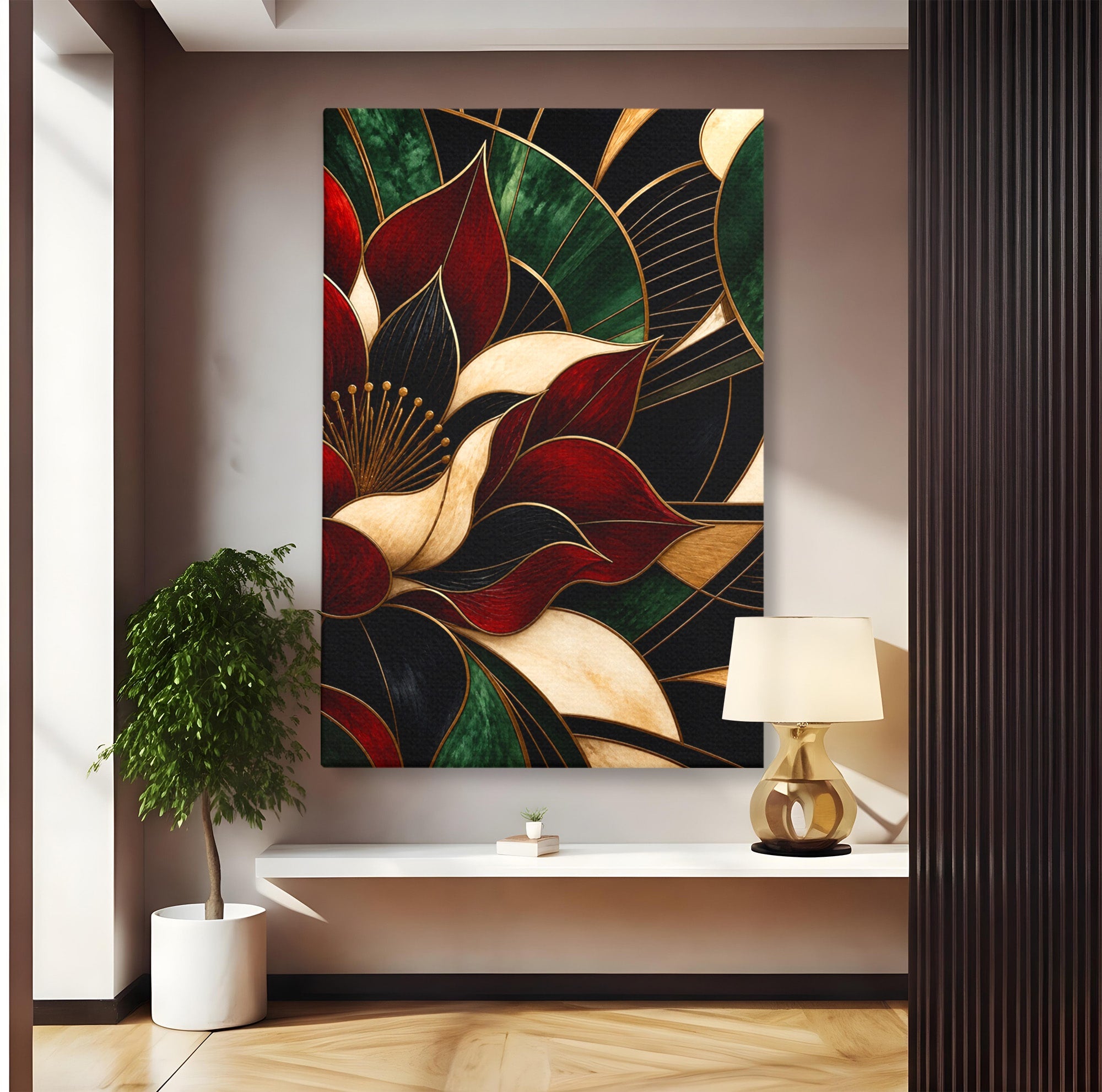 Tablou Canvas Premium LuxCanva® A1887, Floare Abstracta Lux, Floare, Abstract, Modern, Arta, Living, Culori Vibrante