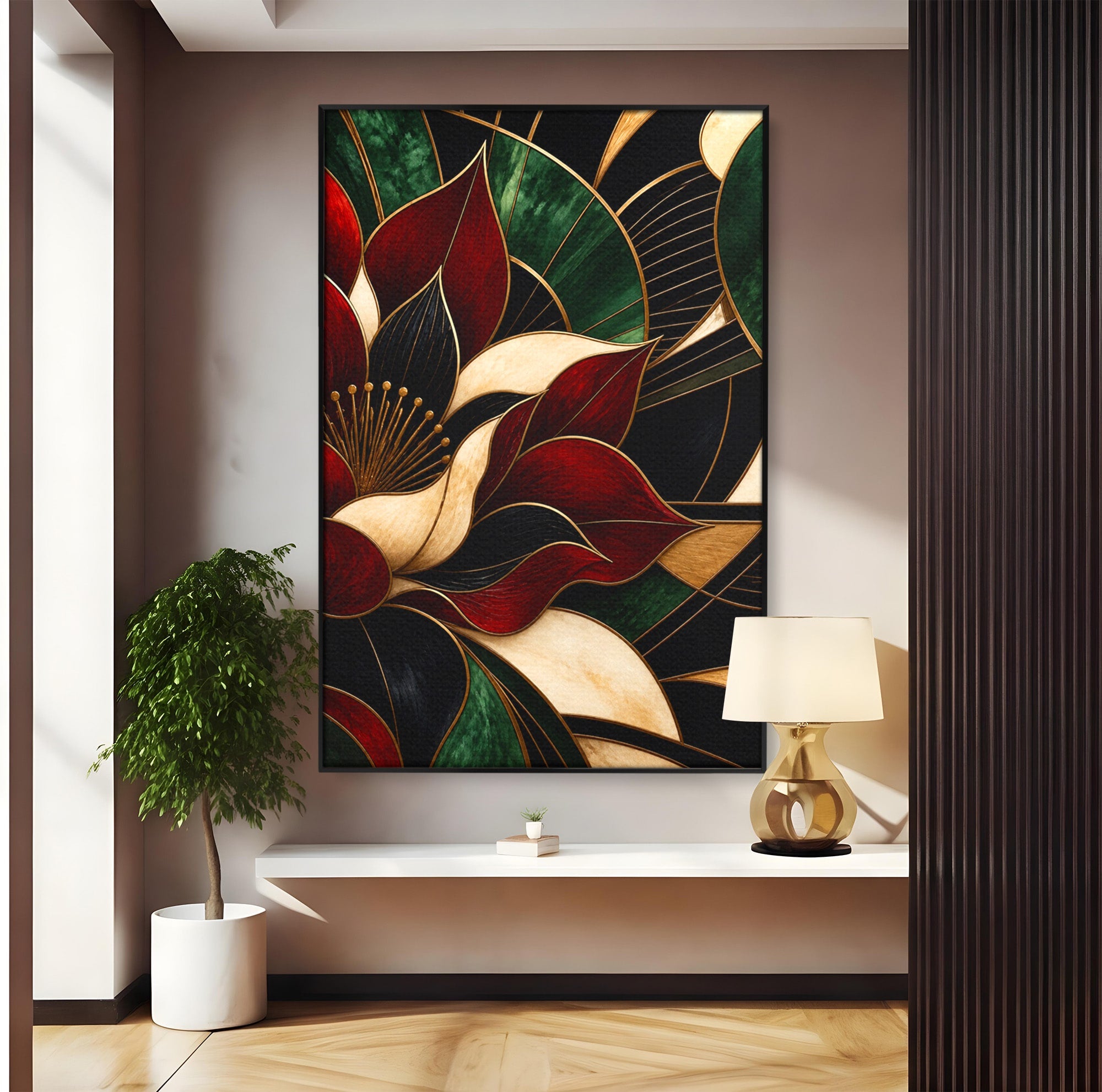 Tablou Canvas Premium LuxCanva® A1887, Floare Abstracta Lux, Floare, Abstract, Modern, Arta, Living, Culori Vibrante