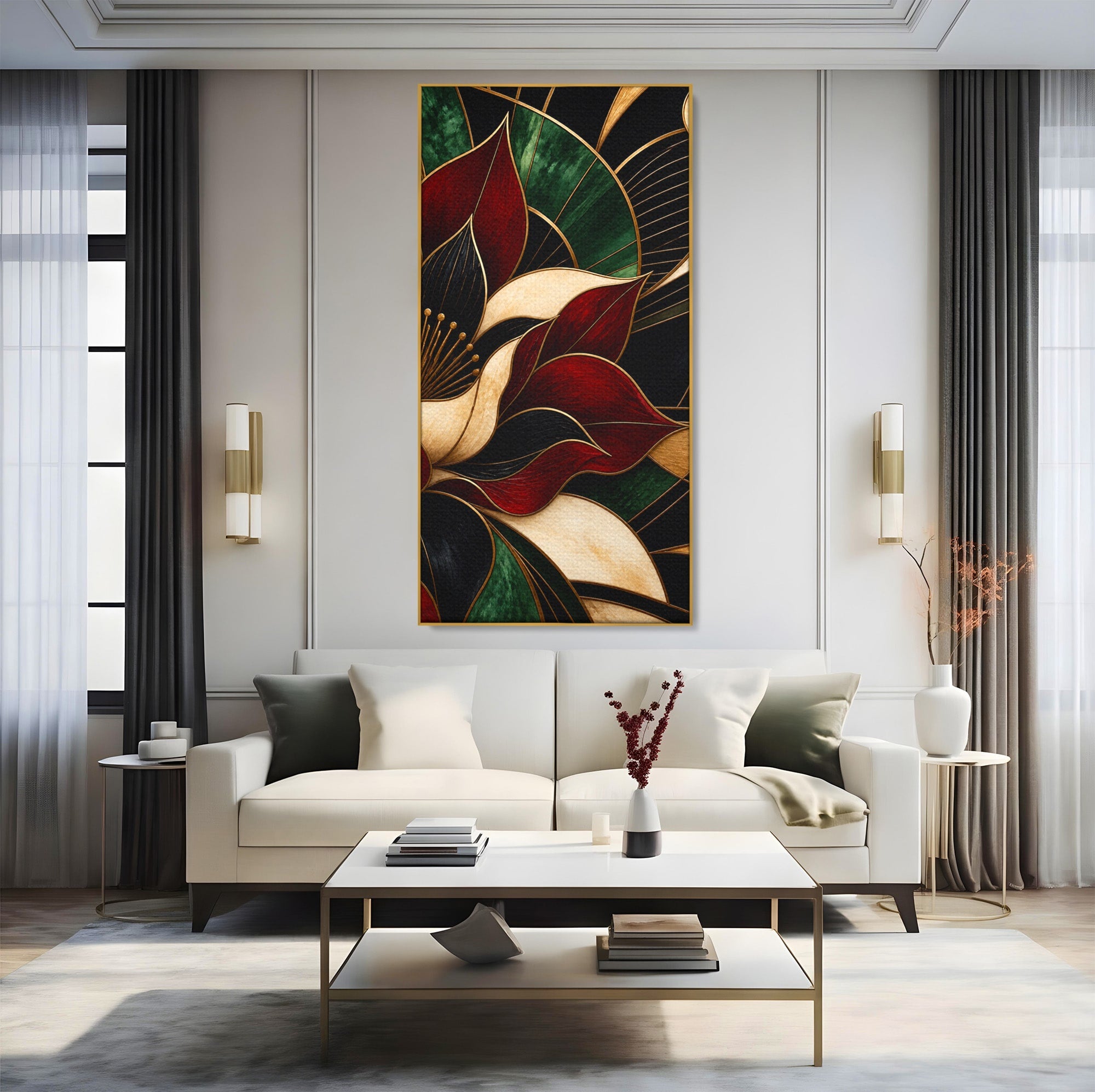Tablou Canvas Premium LuxCanva® A1887, Floare Abstracta Lux, Floare, Abstract, Modern, Arta, Living, Culori Vibrante