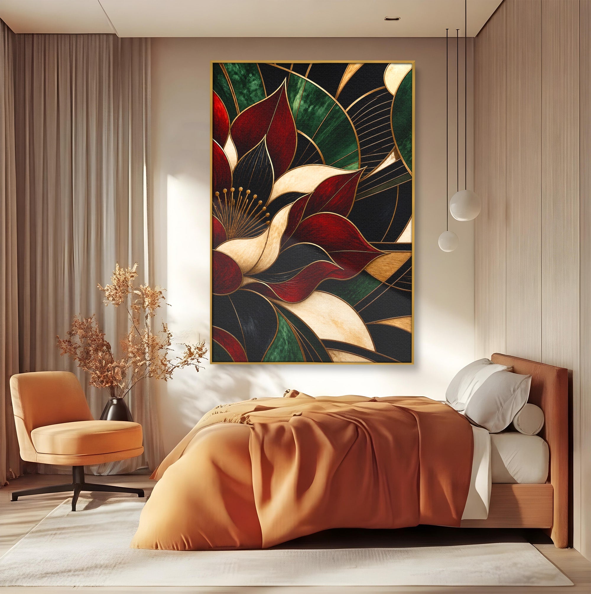 Tablou Canvas Premium LuxCanva® A1887, Floare Abstracta Lux, Floare, Abstract, Modern, Arta, Living, Culori Vibrante