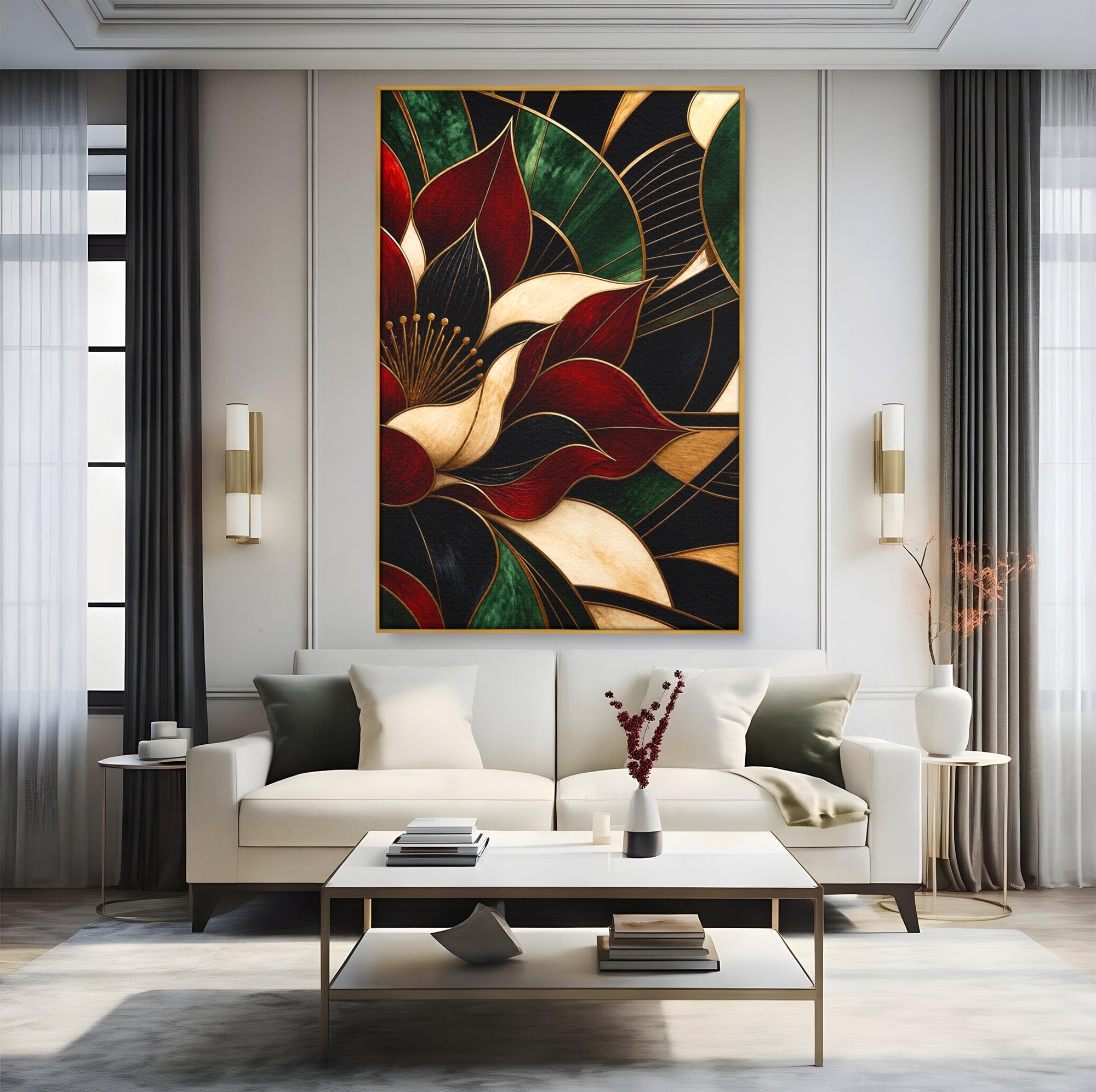 Tablou Canvas Premium LuxCanva® A1887, Floare Abstracta Lux, Floare, Abstract, Modern, Arta, Living, Culori Vibrante