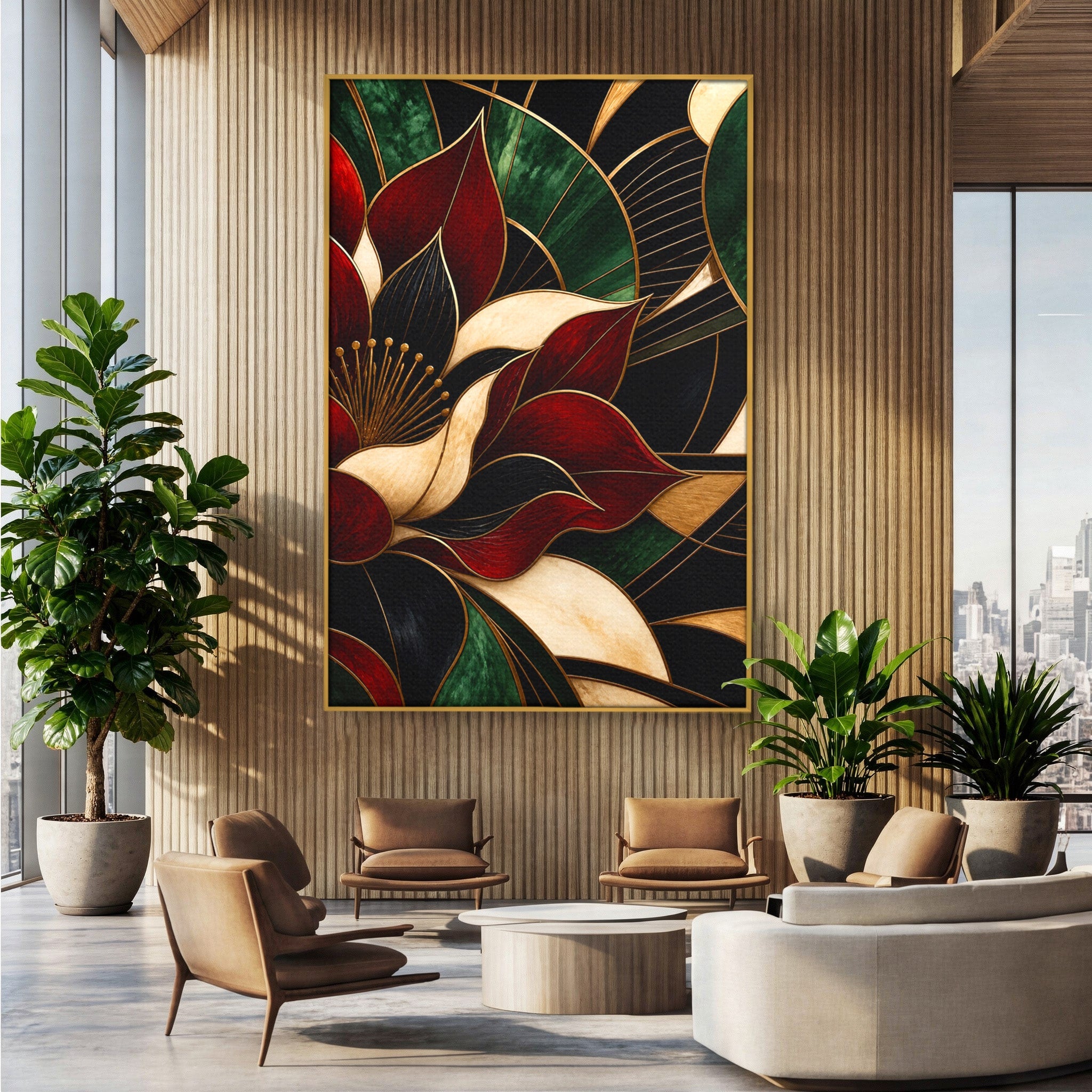 Tablou Canvas Premium LuxCanva® A1887, Floare Abstracta Lux, Floare, Abstract, Modern, Arta, Living, Culori Vibrante