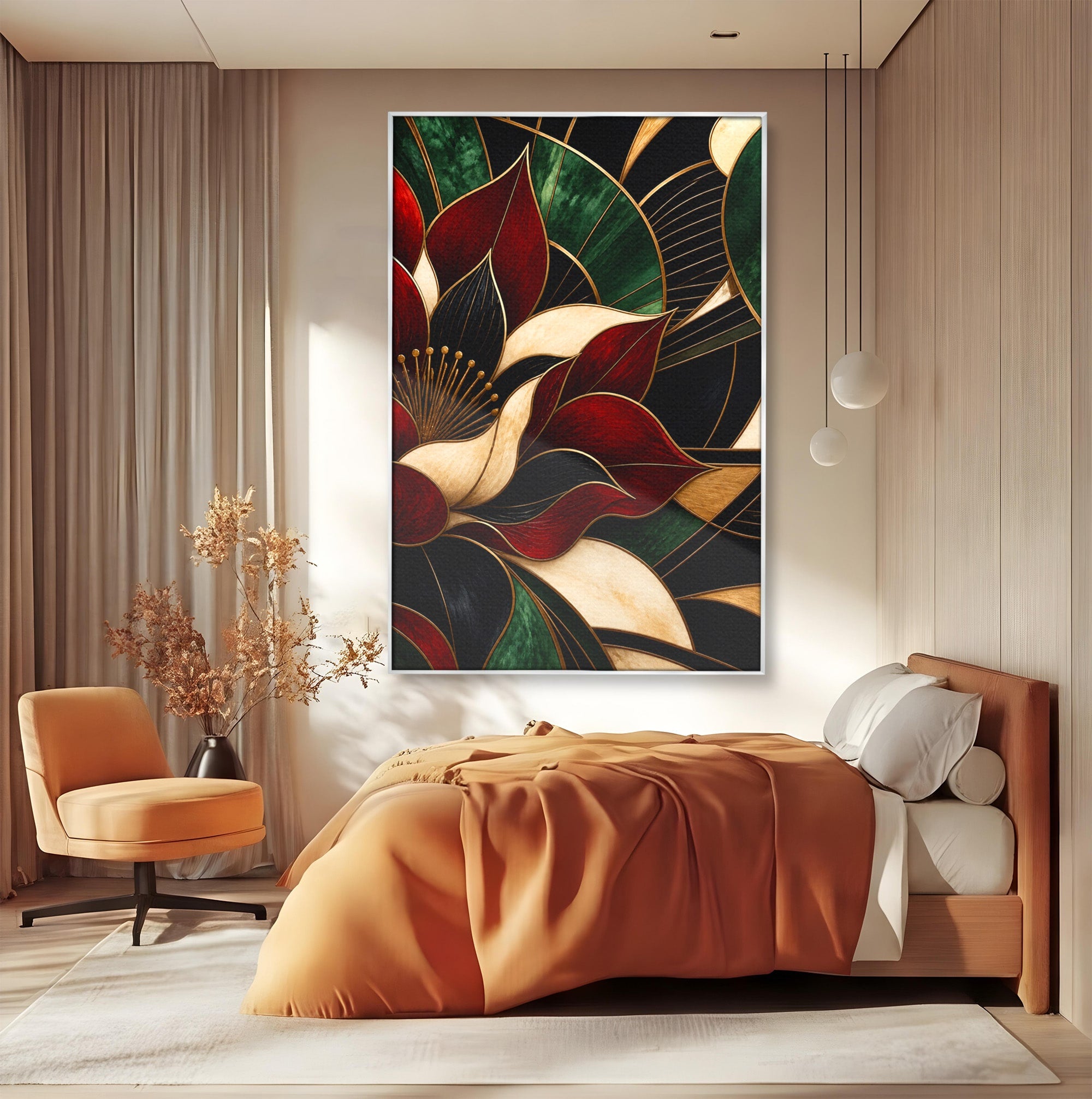 Tablou Canvas Premium LuxCanva® A1887, Floare Abstracta Lux, Floare, Abstract, Modern, Arta, Living, Culori Vibrante