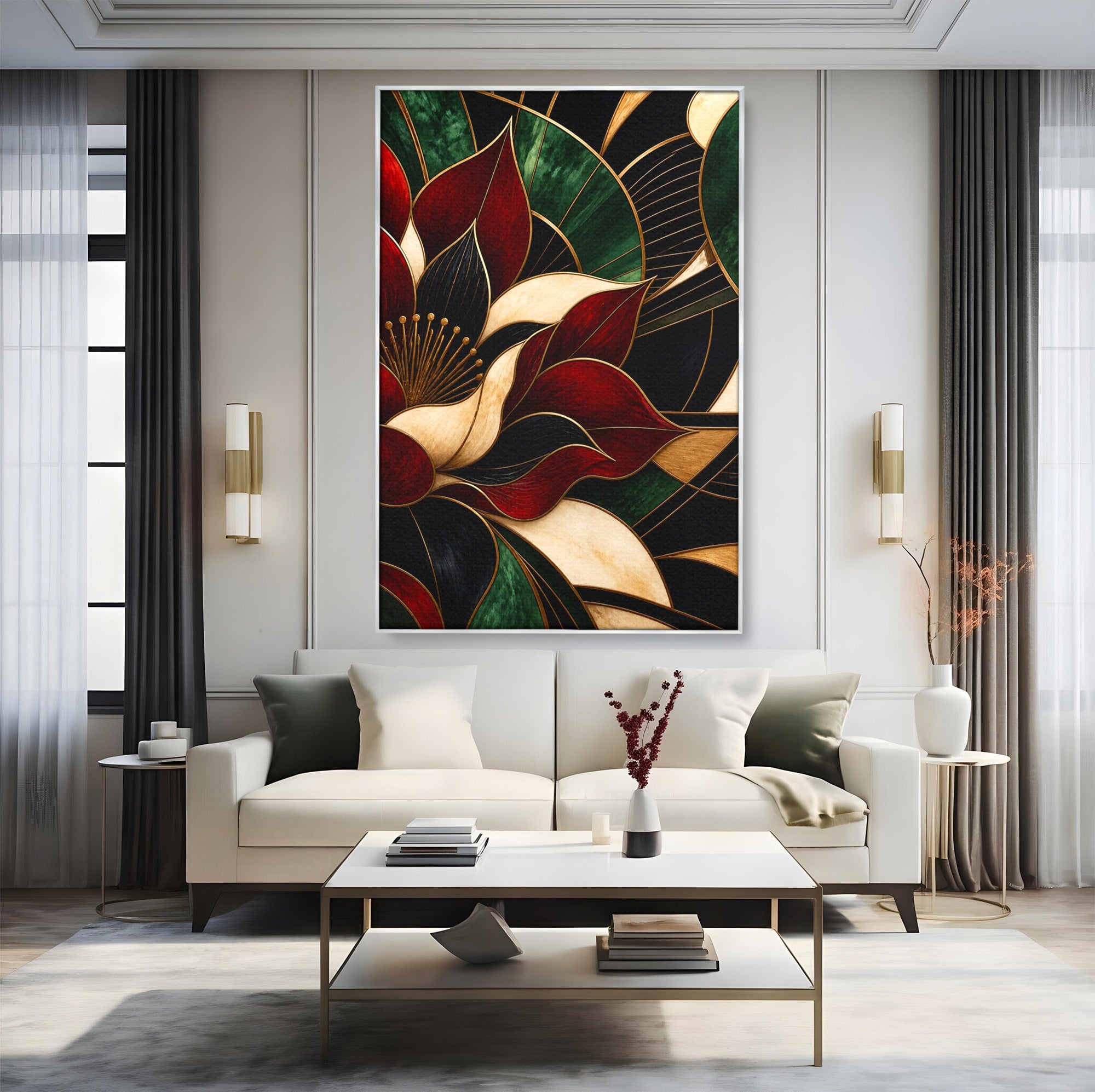 Tablou Canvas Premium LuxCanva® A1887, Floare Abstracta Lux, Floare, Abstract, Modern, Arta, Living, Culori Vibrante