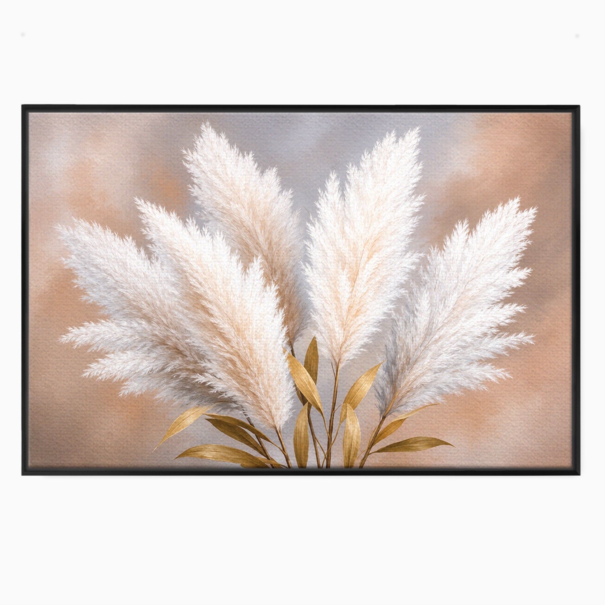 Tablou Canvas Premium LuxCanva® A1889, Pene De Pampas, Pene, Pampas, Natura, Eleganta, Living, Dormitor, Culori Vibrante