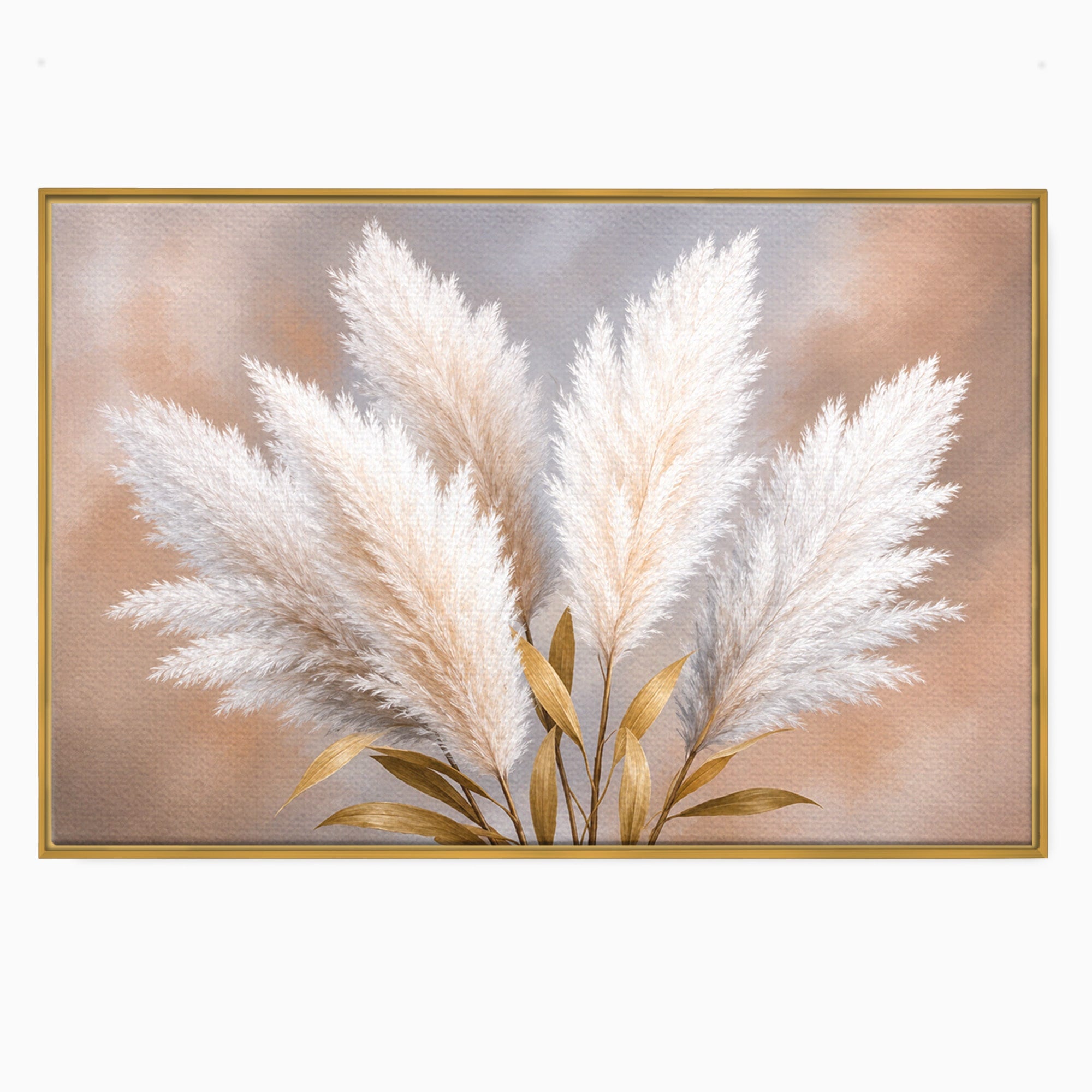 Tablou Canvas Premium LuxCanva® A1889, Pene De Pampas, Pene, Pampas, Natura, Eleganta, Living, Dormitor, Culori Vibrante