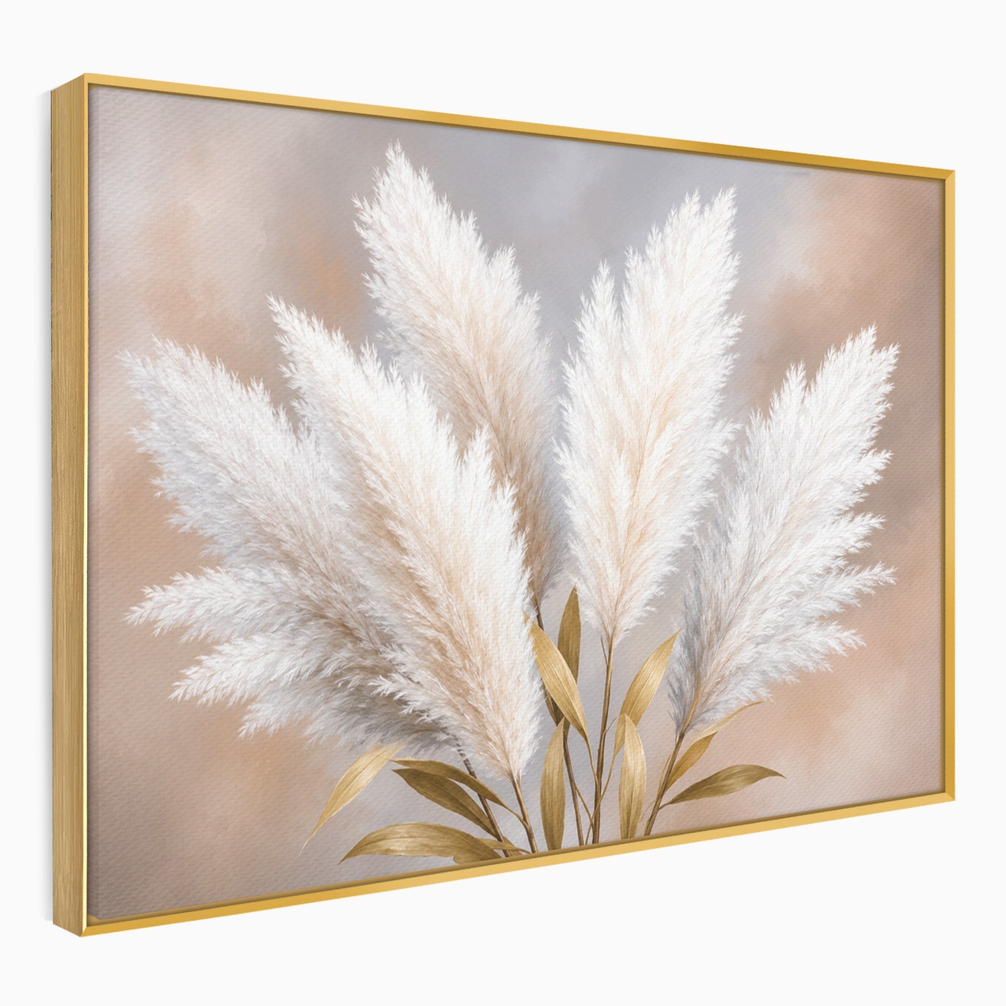 Tablou Canvas Premium LuxCanva® A1889, Pene De Pampas, Pene, Pampas, Natura, Eleganta, Living, Dormitor, Culori Vibrante
