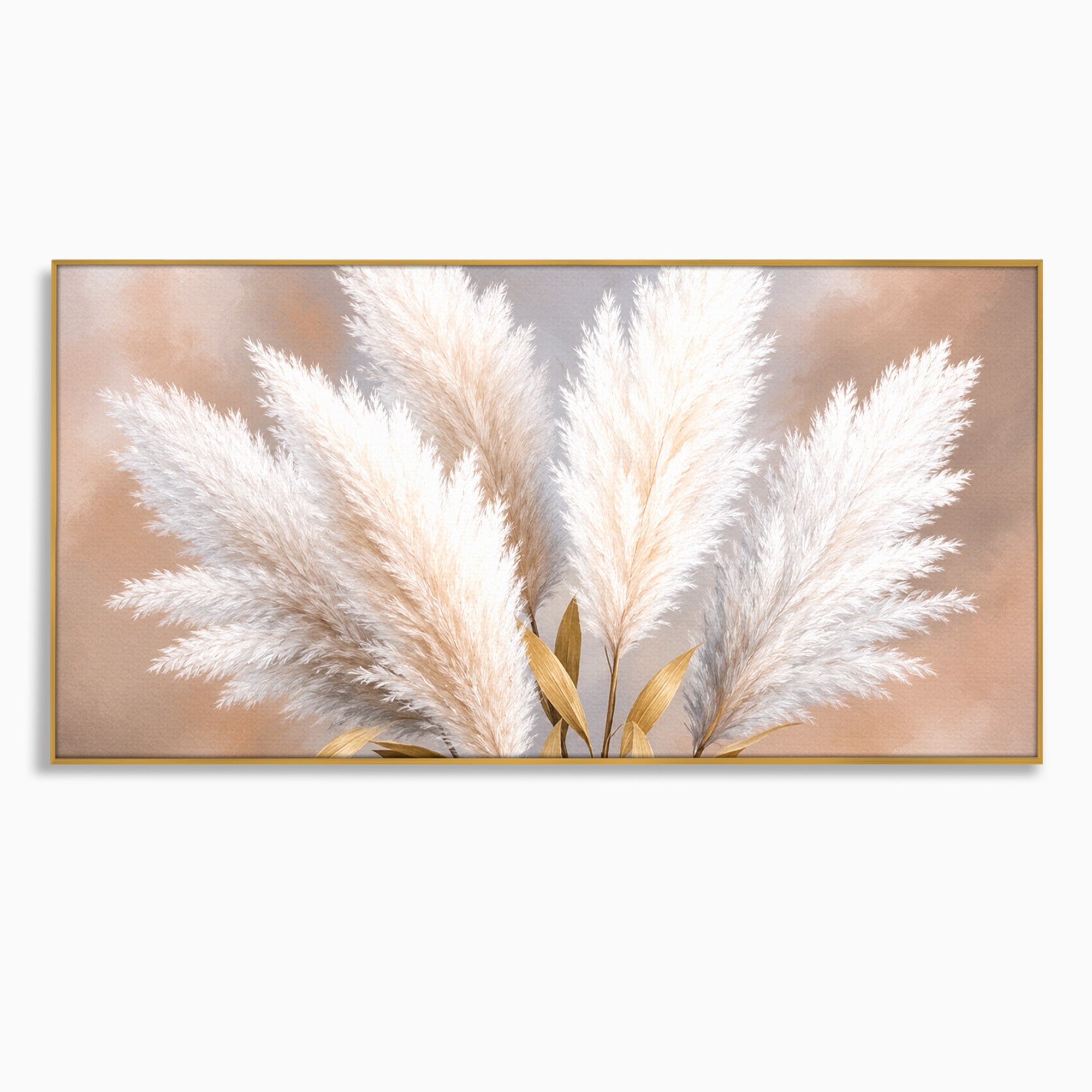 Tablou Canvas Premium LuxCanva® A1889, Pene De Pampas, Pene, Pampas, Natura, Eleganta, Living, Dormitor, Culori Vibrante