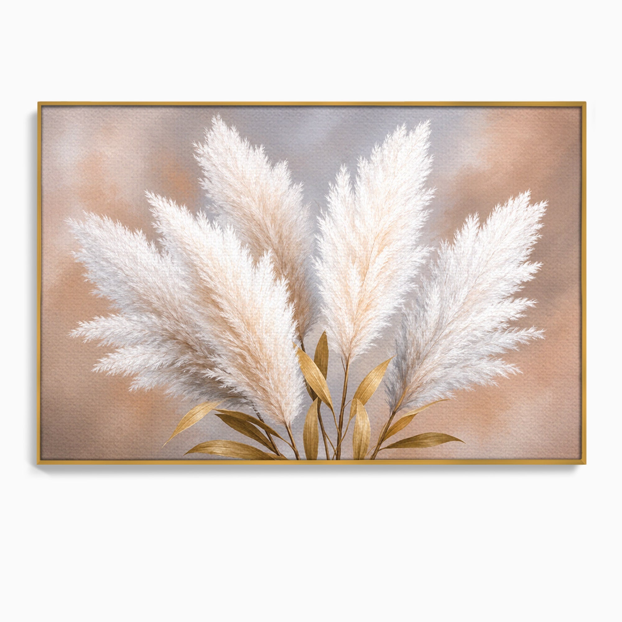 Tablou Canvas Premium LuxCanva® A1889, Pene De Pampas, Pene, Pampas, Natura, Eleganta, Living, Dormitor, Culori Vibrante